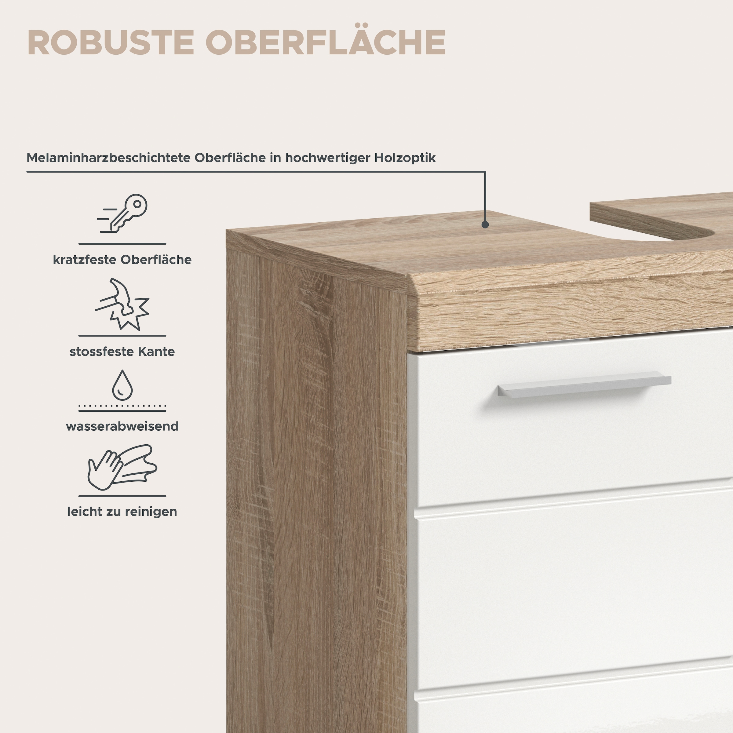 welltime Badmöbel-Set »SIENA, 3 teilig, bestehend aus:« Set, TOPSELLER!, 3 Stk. tlg.