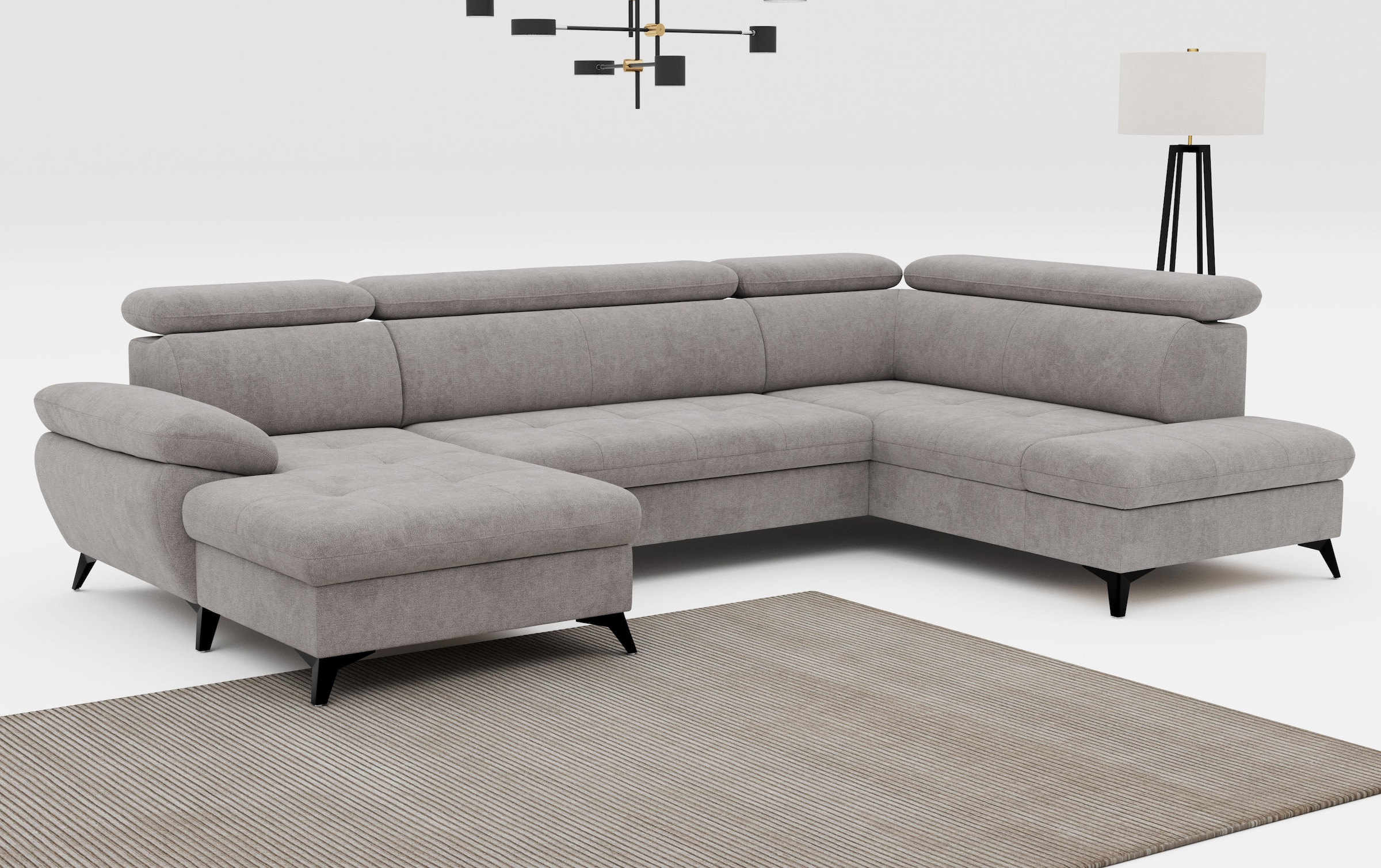 COTTA Wohnlandschaft "Hudson U-Form" mit Kopfteilverstellung, wahlweise mit günstig online kaufen