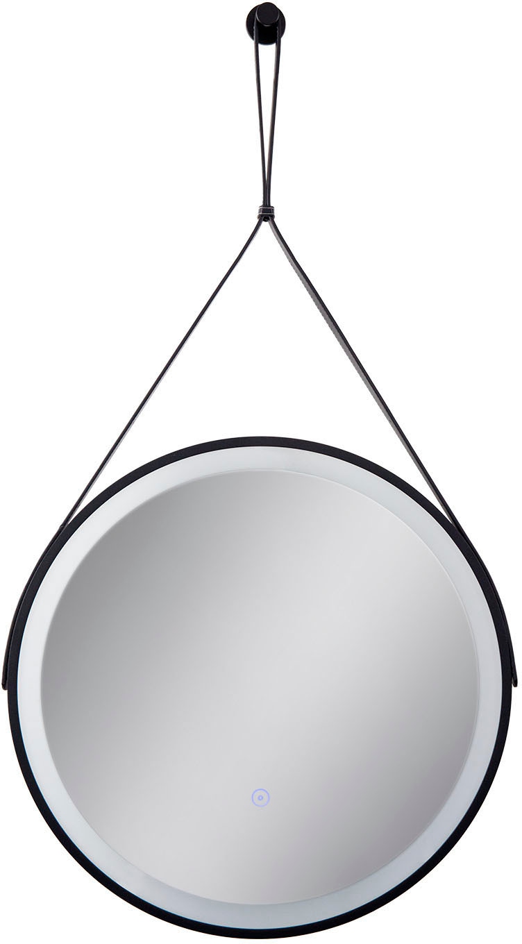 Paco Home Wandleuchte »IVY«, LED Backlight Rund 50cm IP44 Touch Kunstleder- günstig online kaufen