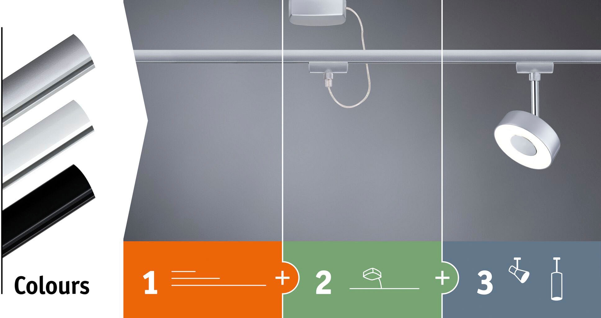 Paulmann Schienensystem-Leuchten »URail Spot Circle 1x5W 3000K 230V«, (1 tlg.), 3-Step-Dimmbar