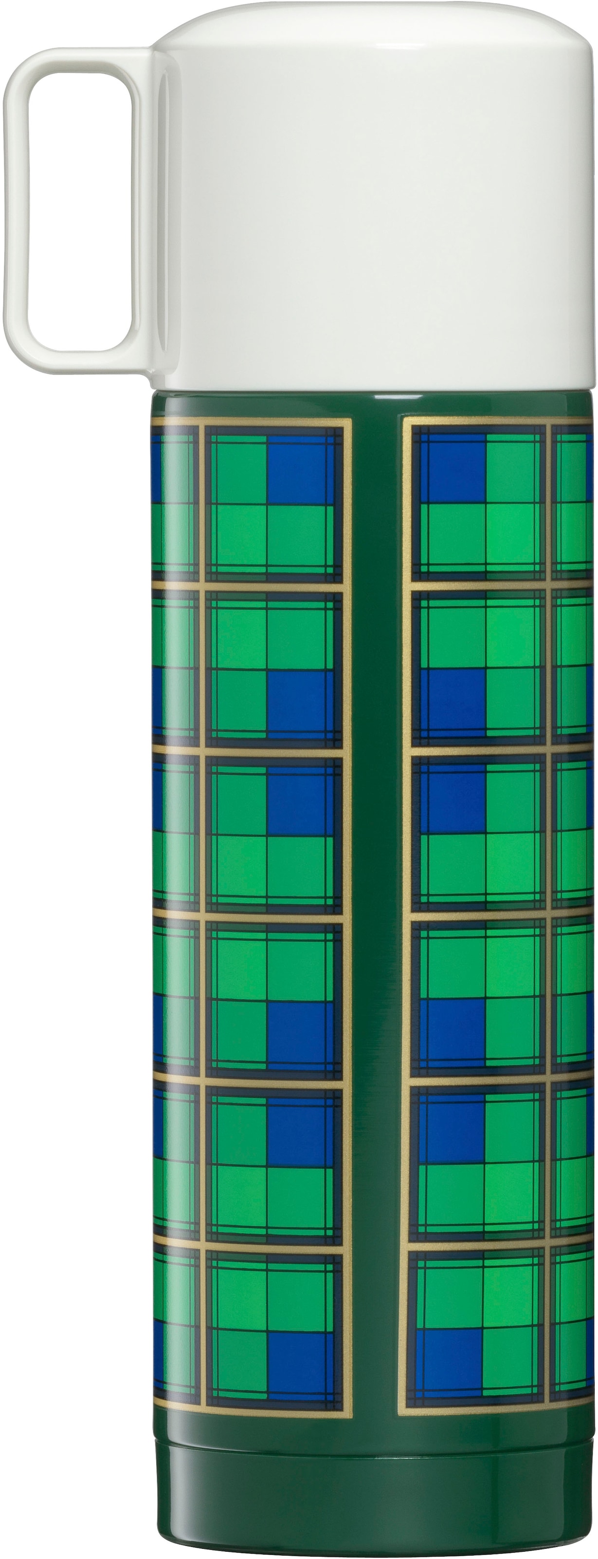 THERMOS Isolierflasche »REVIVAL BEVERAGE BOTTLE, Edelstahlkörper, spülmaschinenfest«, (1 tlg.), 0,5l, 18h heiß & 24h kalt, mit Push Button Lid & Trinkbecher mit Griff