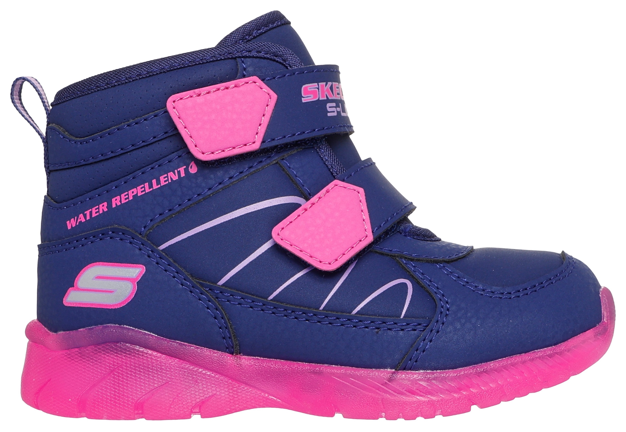Skechers Klettstiefel »ILLUMI-BRIGHTS«, Winterstiefel mit Blinkfunktion, Größenschablone zum Download