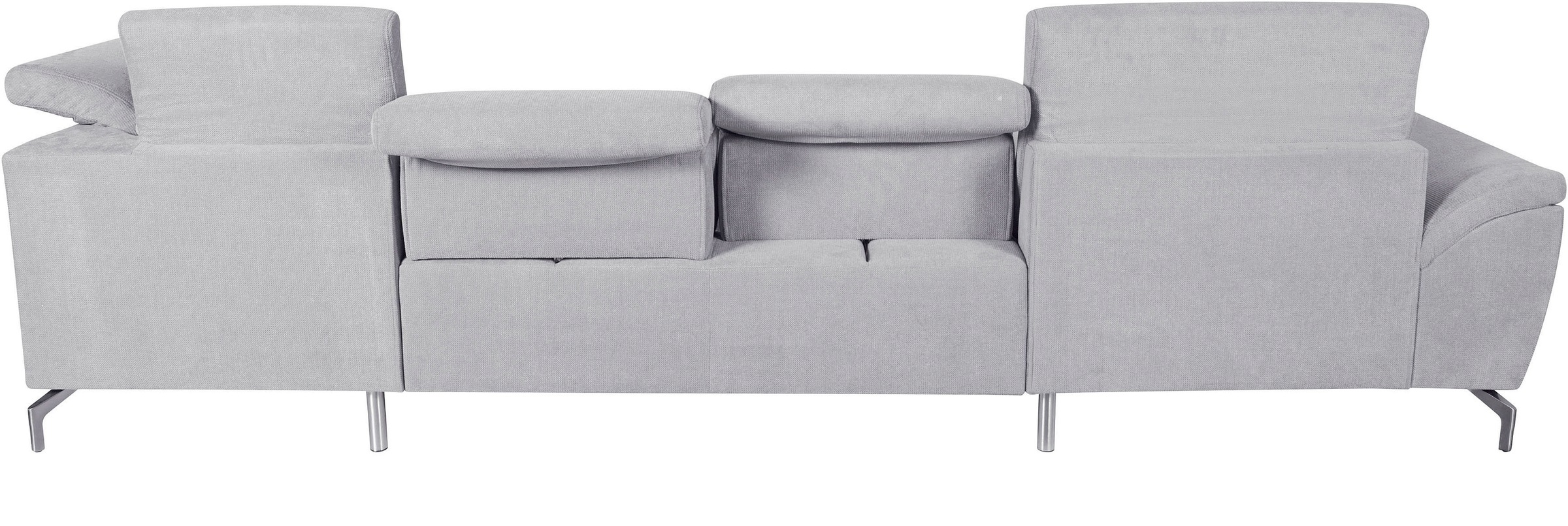 sit&more Wohnlandschaft »Percy U-Form«, 15 cm Fußhöhe, Sitztiefenverstellung, wahlweise in 2 Fußfarben
