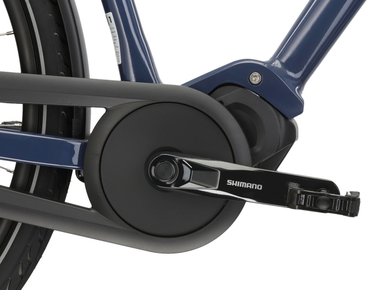 Kross »E-Citybike Sentio Hybrid 4.0 28 Zoll blau - Shimano Mittelmotor« 7 Gang Shimano NEXUS Schaltwerk Nabenschaltung Mittelmotor 250 W SHIMANO 36 V/250 W, Mittelmotor DU-E500
