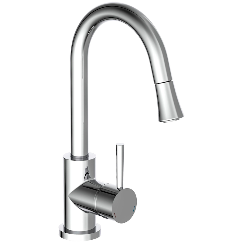 SCHÜTTE Spültischarmatur »UNICORN« Mischbatterie, Hochdruck, mit 150° schwenkbarem Wasserhahn und ausziehbarer Brause Chrom