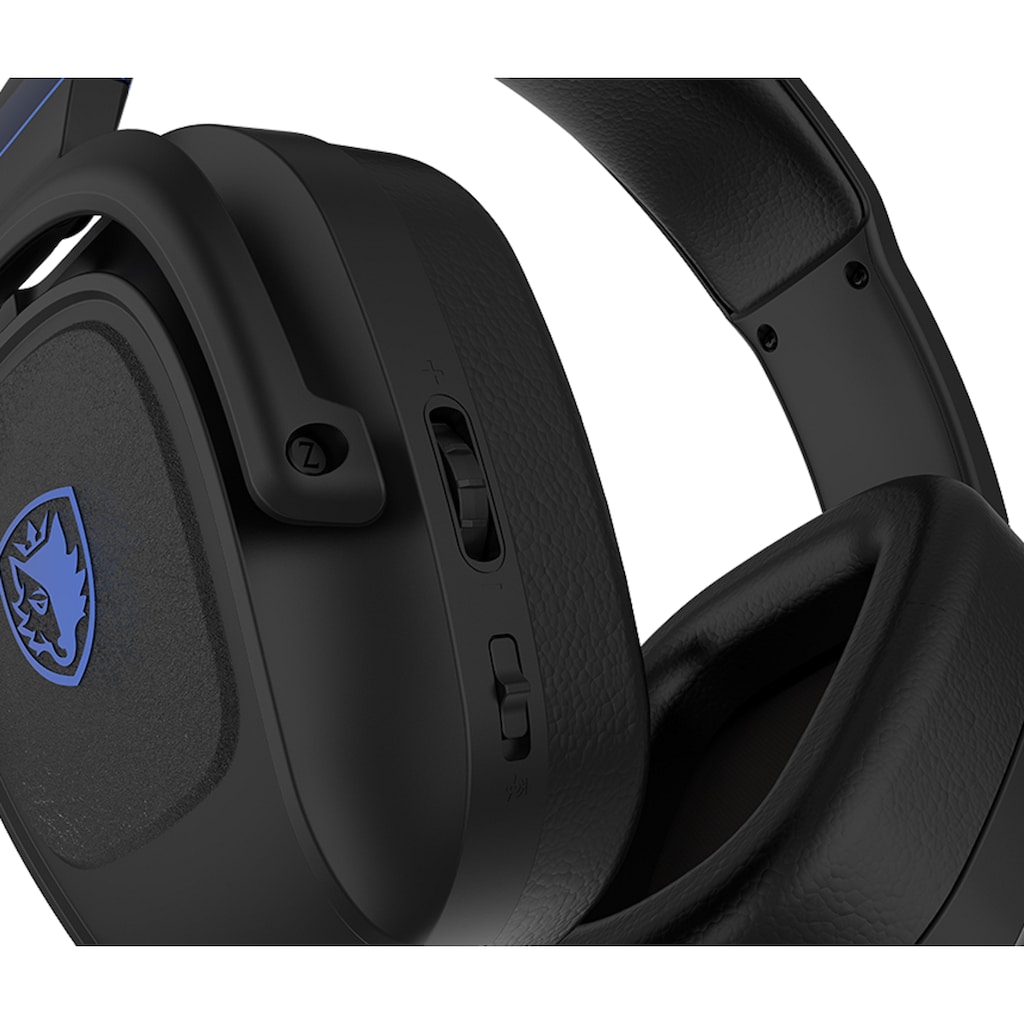 Sades Gaming-Headset »Zpower SA-732 Gaming Headset, schwarz/blau, USB, kabelgebunden«, Stereo, Over Ear, PC, PST, XBox, Nintendo Switch, VR, Phone