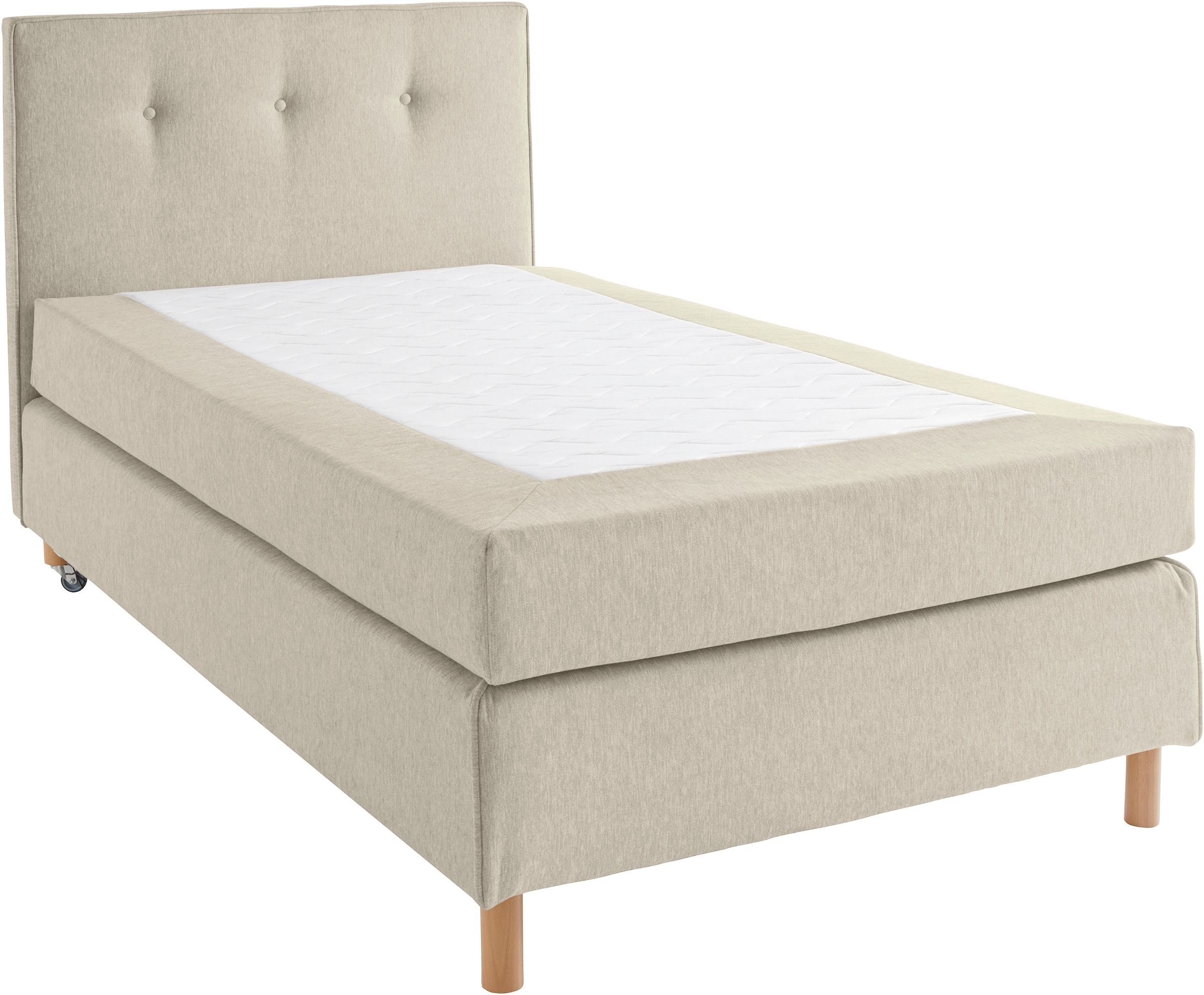 Home affaire Boxspringbett »Heimatblick 100x200cm beliebig erweiterbar zu Doppel- und Familienbett«, Einzelbett, Hotelbett erhältlich in H2,H3 & H4