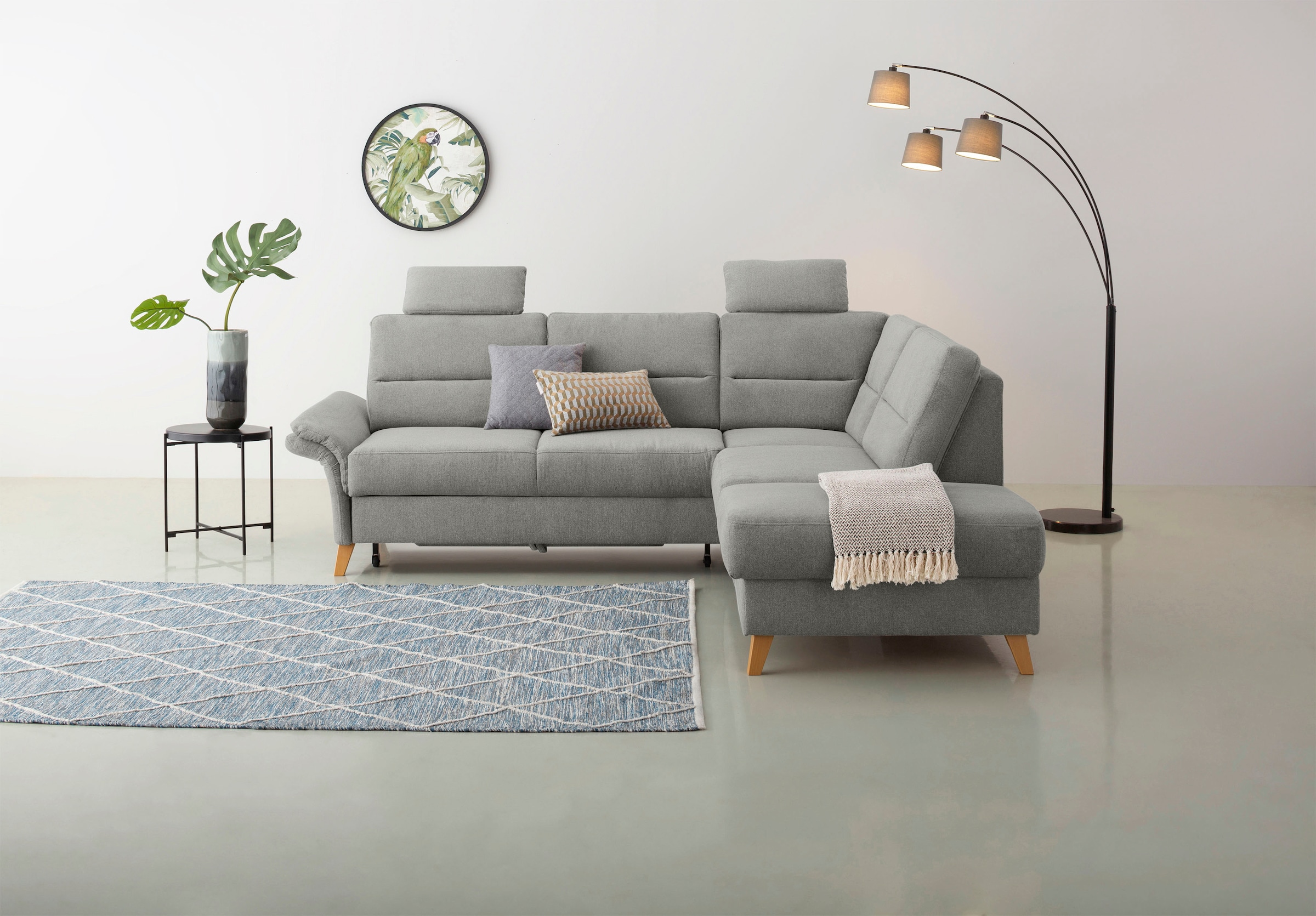 Home affaire Ecksofa »Westerland L-Form«, Federkern-Polsterung, wahlweise m günstig online kaufen