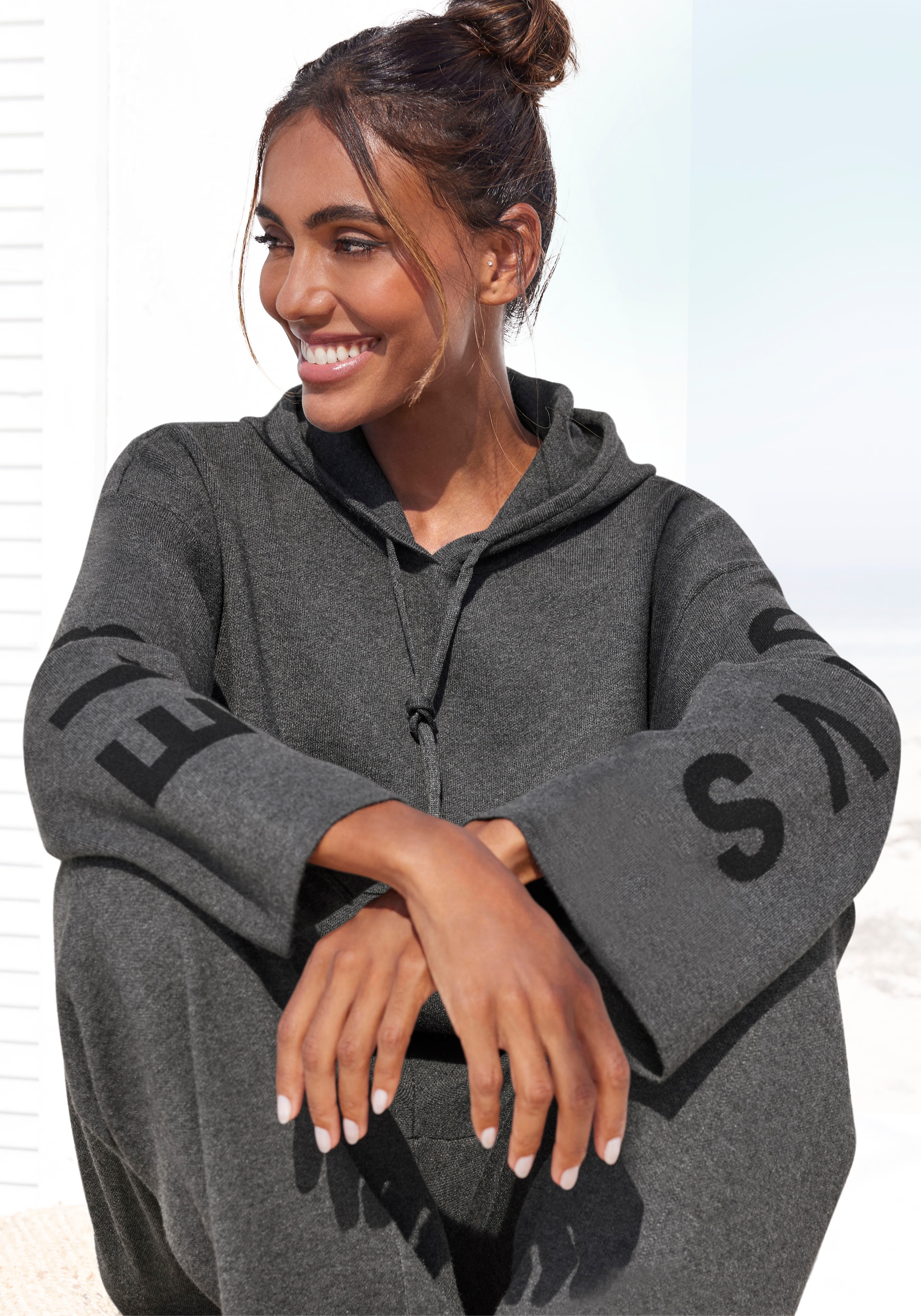 Elbsand Hoodie, mit Logostickerei, Loungewear