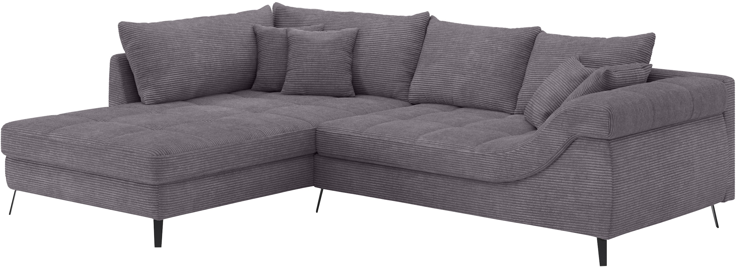 Mr. Couch Ecksofa »Portofino L-Form«, 4 Bezugsqualitäten, 13,5 cm hohe Meta günstig online kaufen