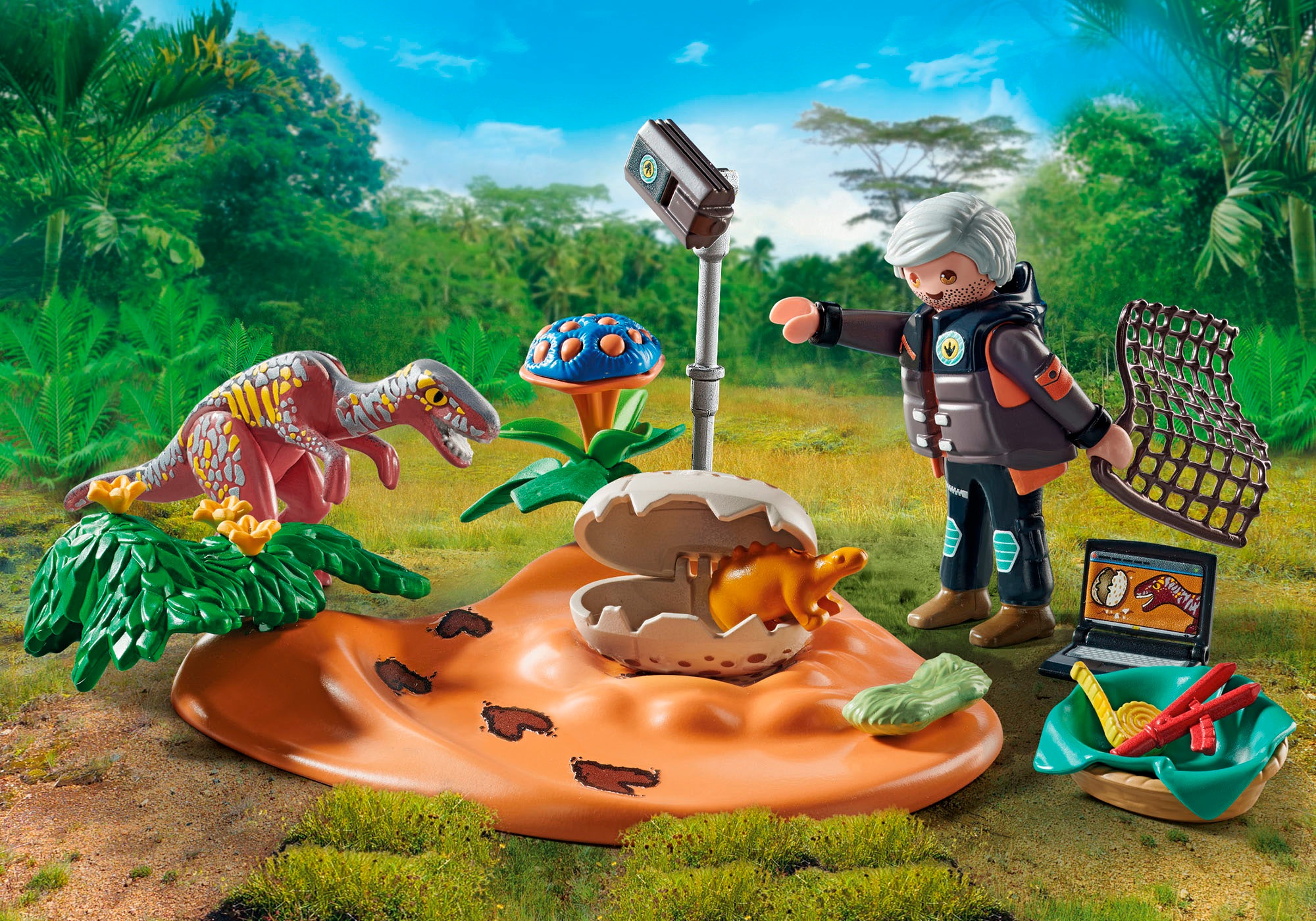 Playmobil® Konstruktions-Spielset »Stegosaurusnest mit Eierdieb (71526), Dinos«, (29 St.), Made in Europe