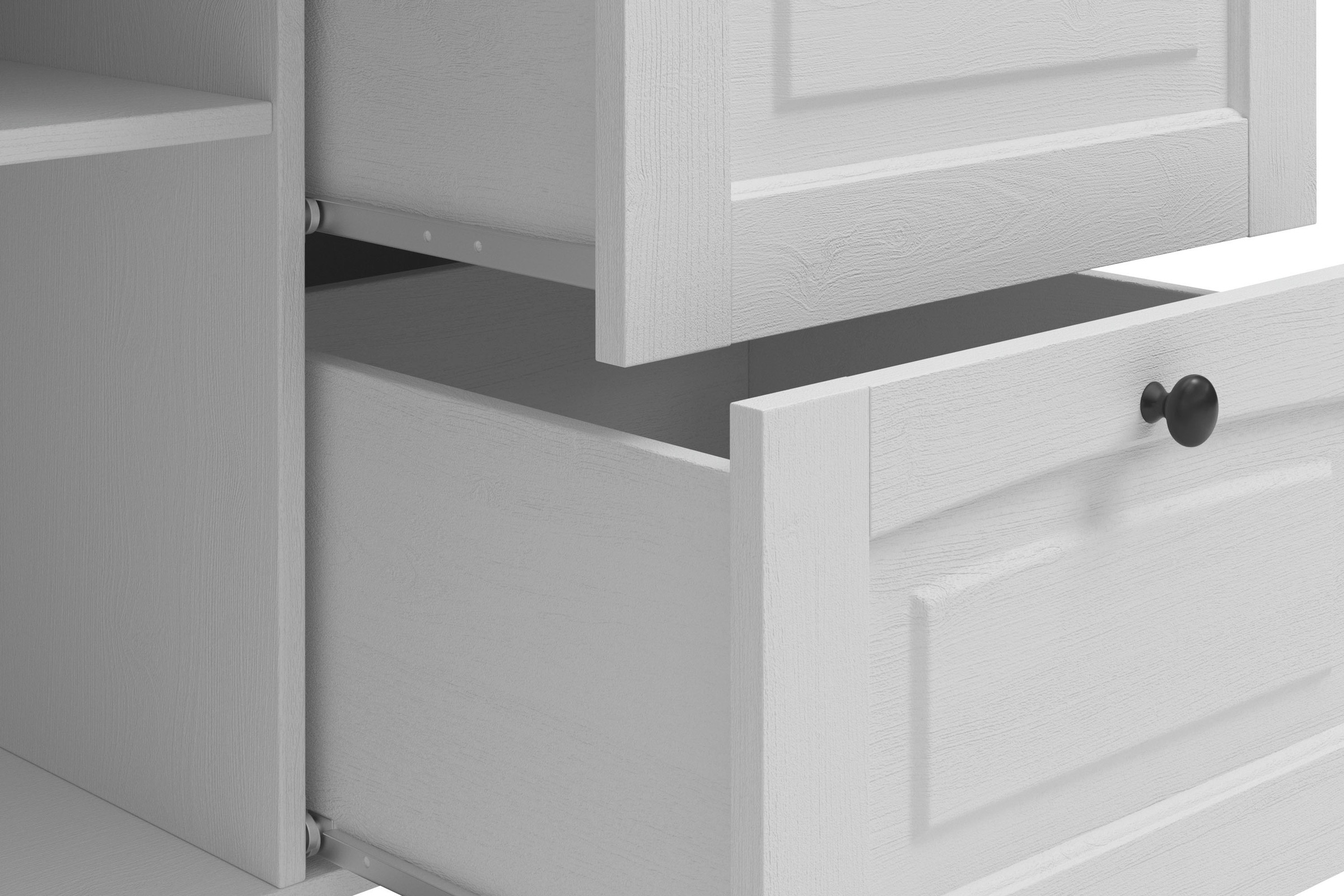 KOCHSTATION Unterschrank »KS-Osby«, (1 St.), Kiefer massiv, Breite 100 cm, 1 Tür, 4 Schubkästen