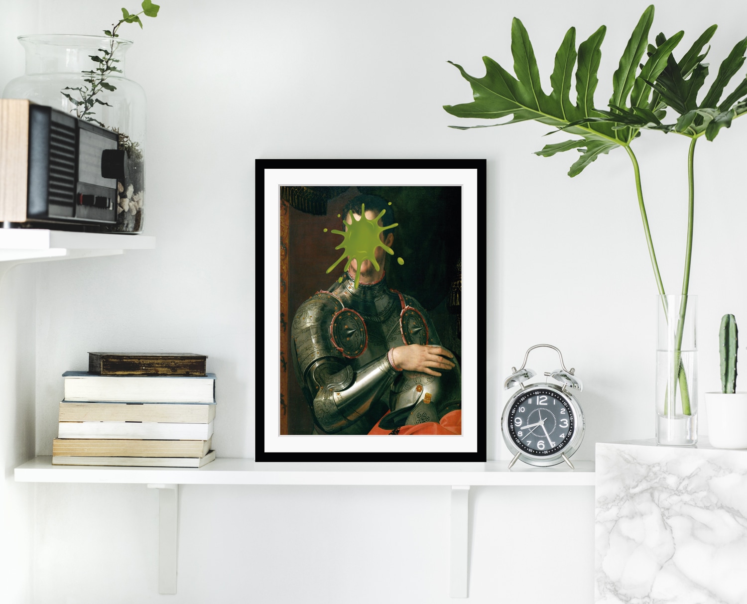 queence Bild »Caesar mit Farbklecks« Bilder von Männern | Gemälde | Historische Persönlichkeiten | Kunst | Mann | Ritter HD Premium Poster-Druck inkl. Holzrahmen