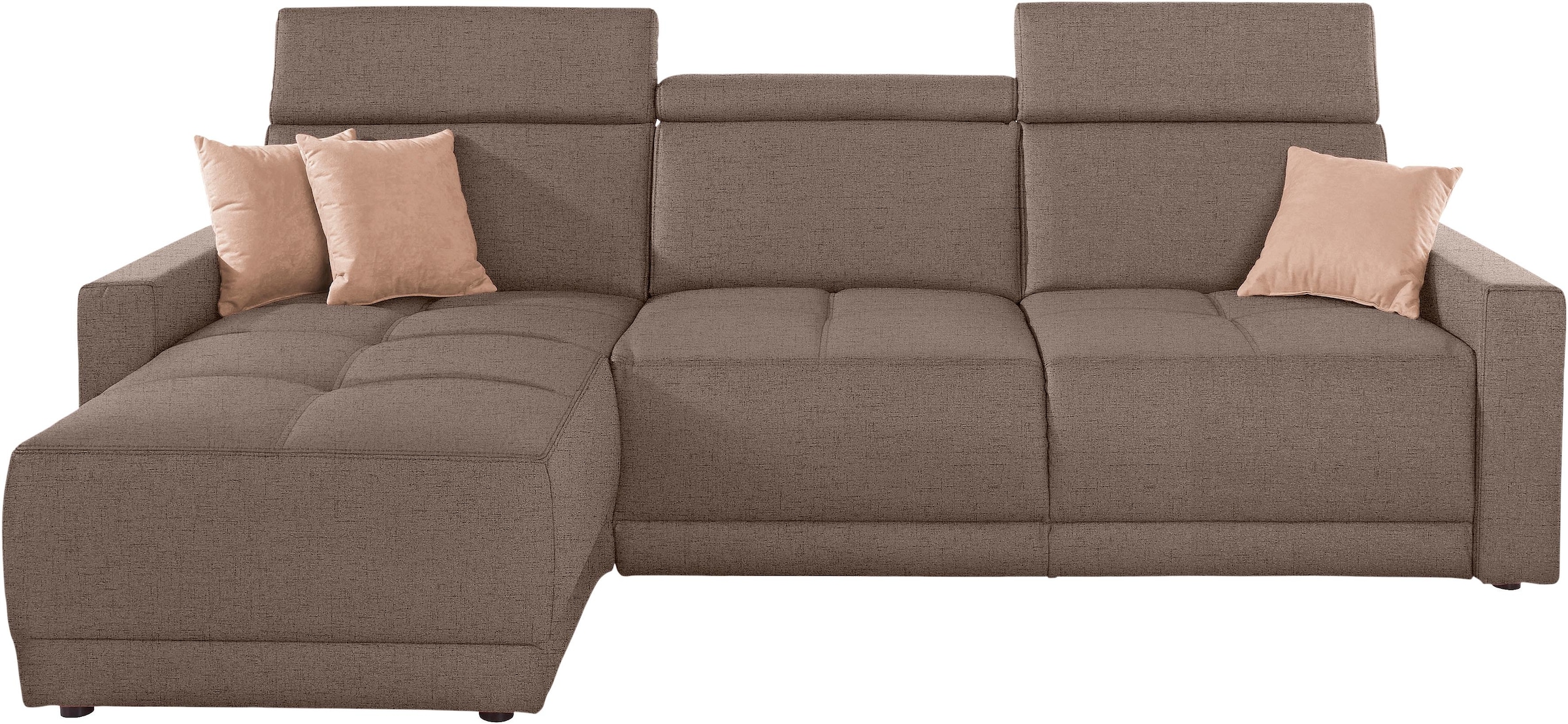 DOMO collection Ecksofa »Ava L-Form«, mit Recamiere, Federkern wahlweise mit Kopfteilverstellungen