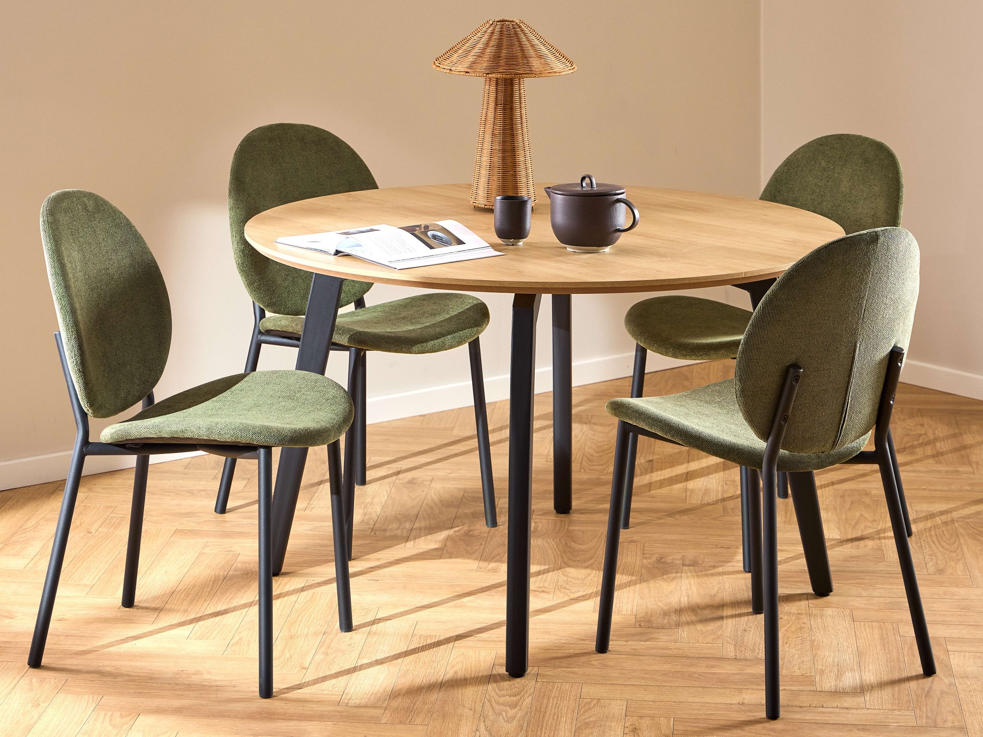 ACTONA GROUP Esszimmer-Set »Essgruppe, Speisetisch mit Wohnzimmerstühlen«, günstig online kaufen