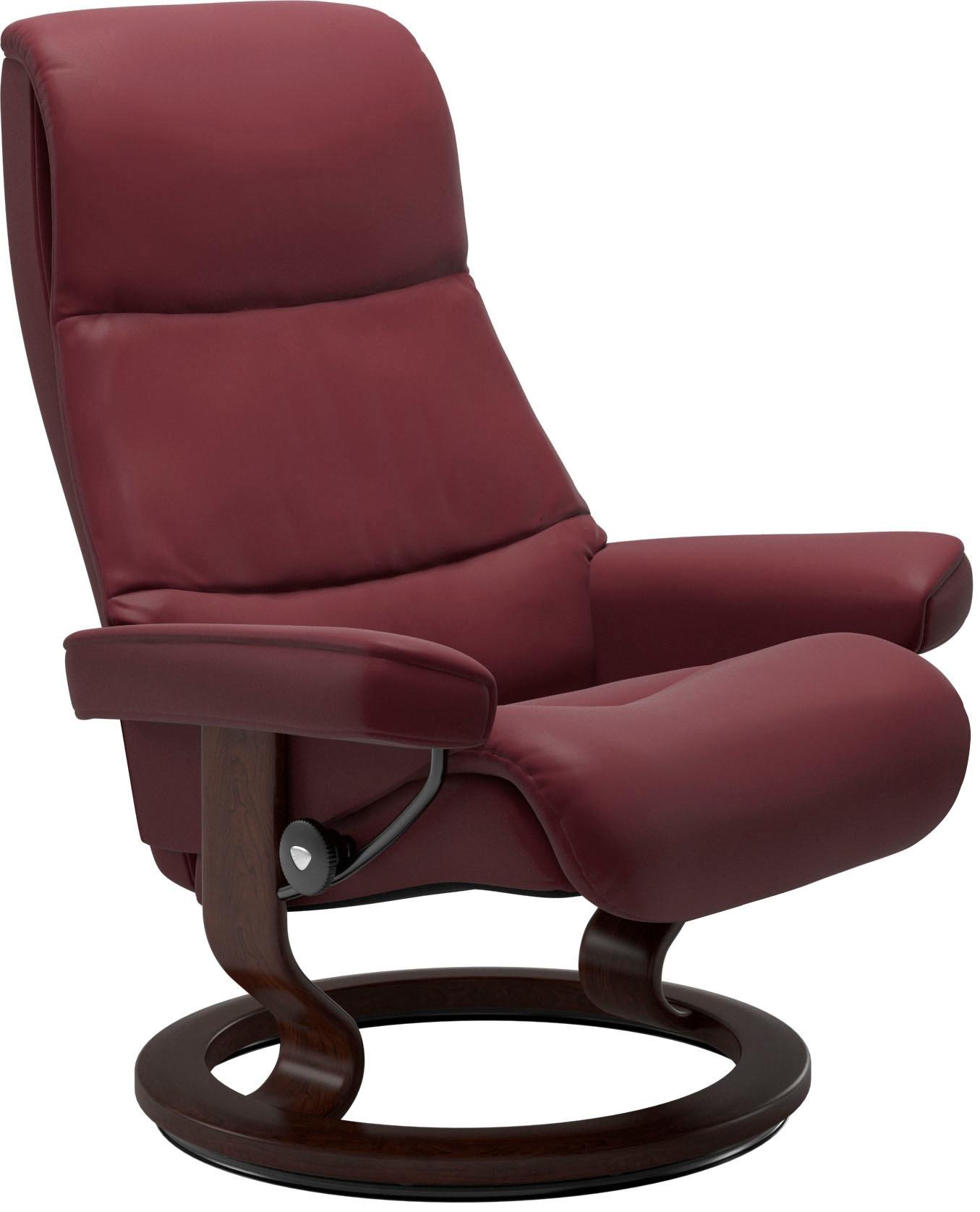 Stressless® Relaxsessel »View«, (Set, Relaxsessel mit Hocker), mit Classic Base, Größe M,Gestell Braun