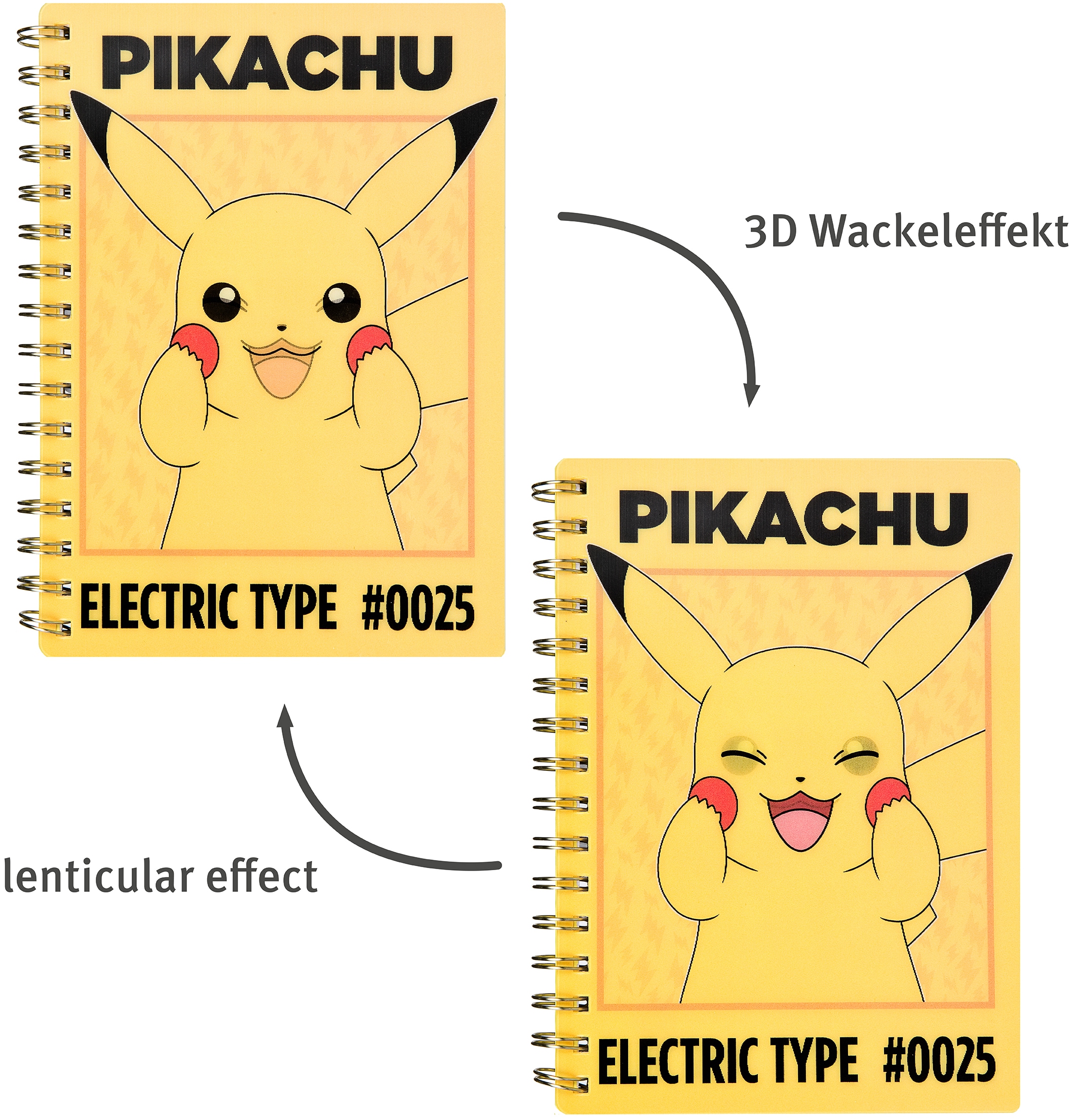 UNDERCOVER Notizbuch »Pokémon« DIN A5 inkl. 4 Kugelschreiber sowie Schreib- und Bastelutensilien