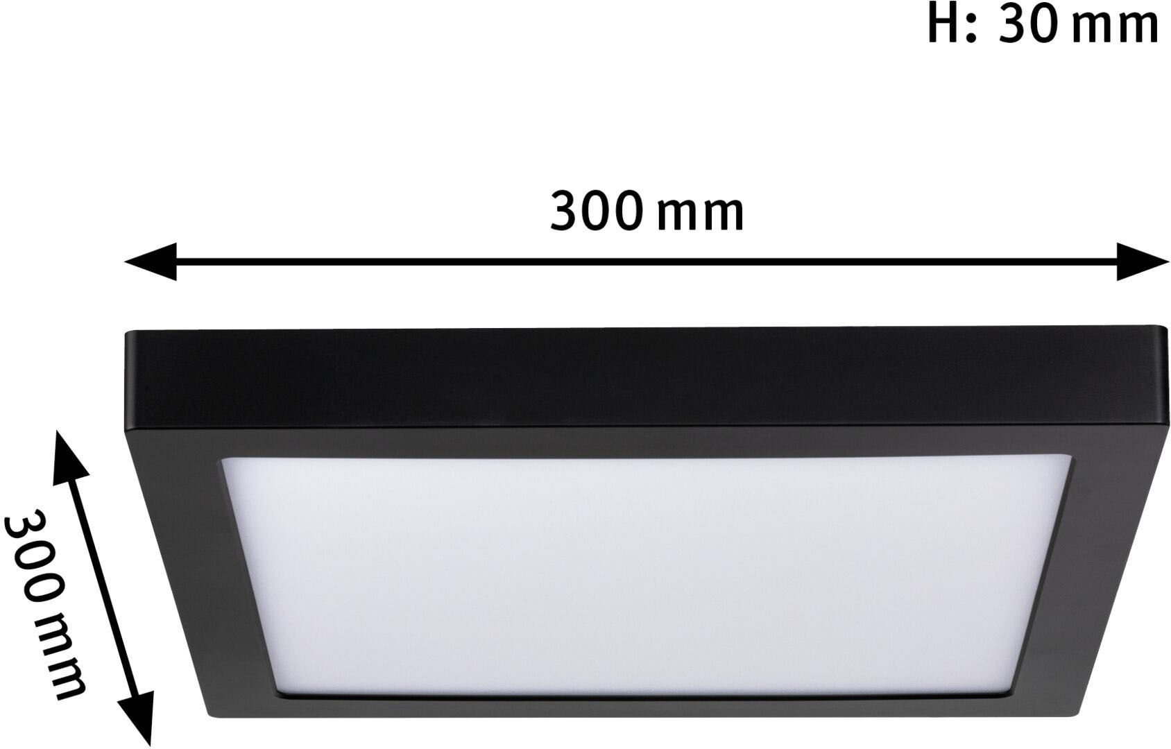 Paulmann LED Deckenleuchte »Abia eckig 300x300mm 16,5W 4.000K«