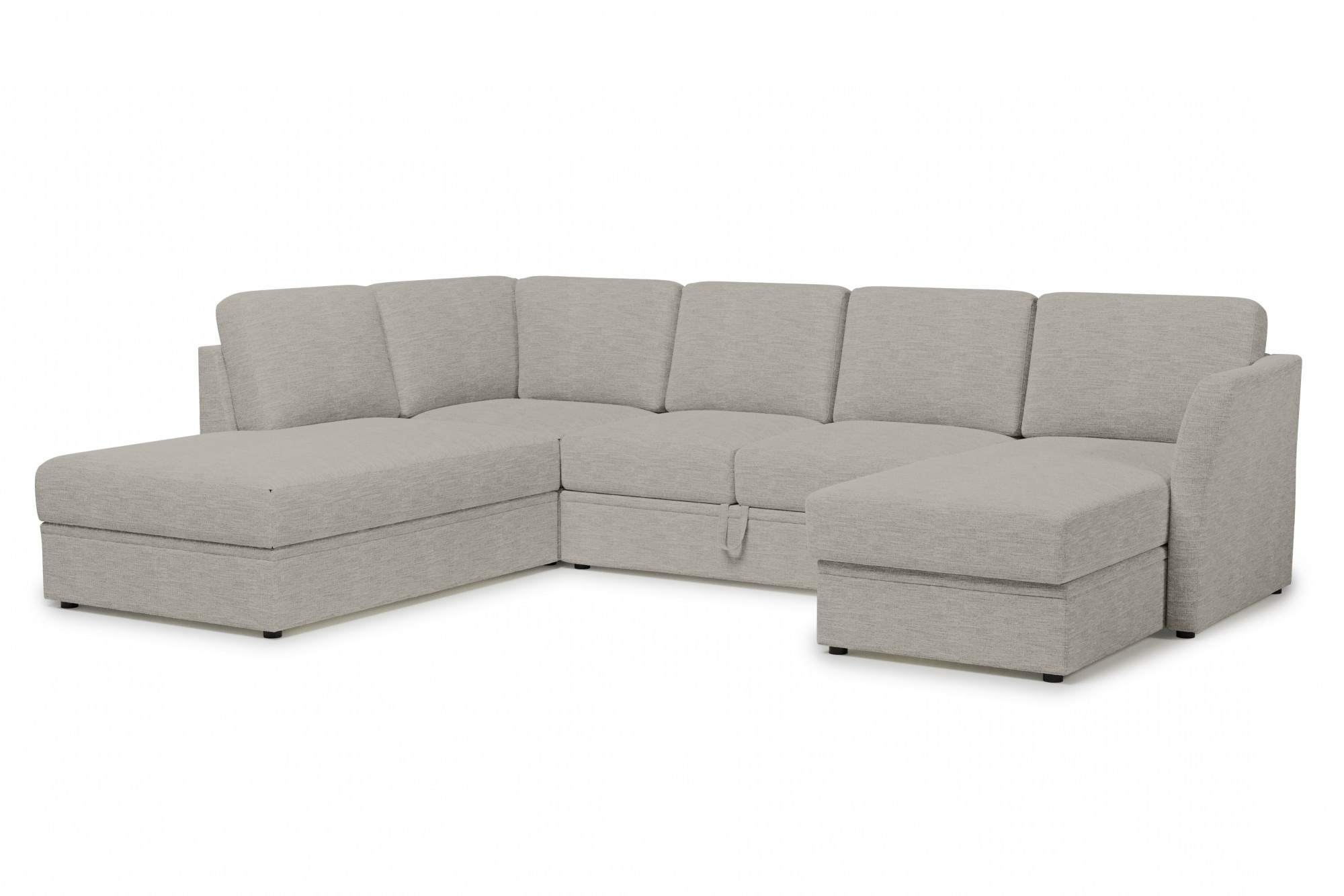 Home affaire Wohnlandschaft »Lavars Schlafsofa«, mit Bettfunktion und Stauraum, in zwei verschiedenen Bezugsqualitäten