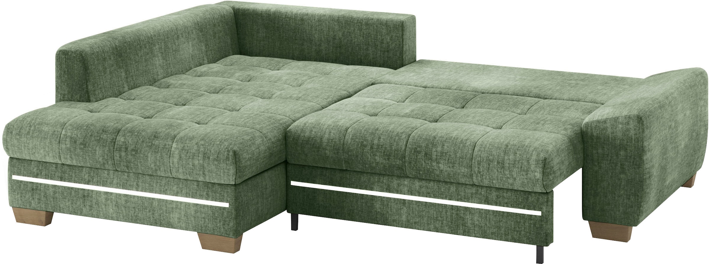 Mr. Couch Ecksofa »Nikita II, L-Form«, mit Kaltschaum, RGB-LED Beleuchtung, wahlweise mit Bett, Bettkasten