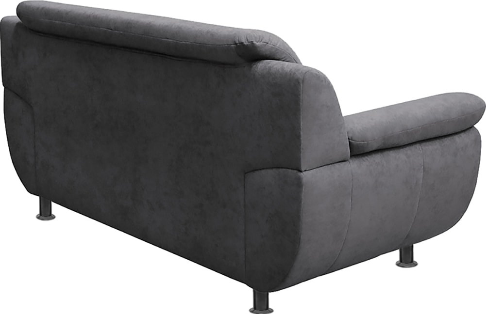 TRENDMANUFAKTUR 2-Sitzer »Rondo, Breite 178 cm, breite Armlehnen, Füße schwarz« Couch wahlweise mit Federkern und in verschiedenen Bezügen bestellbar