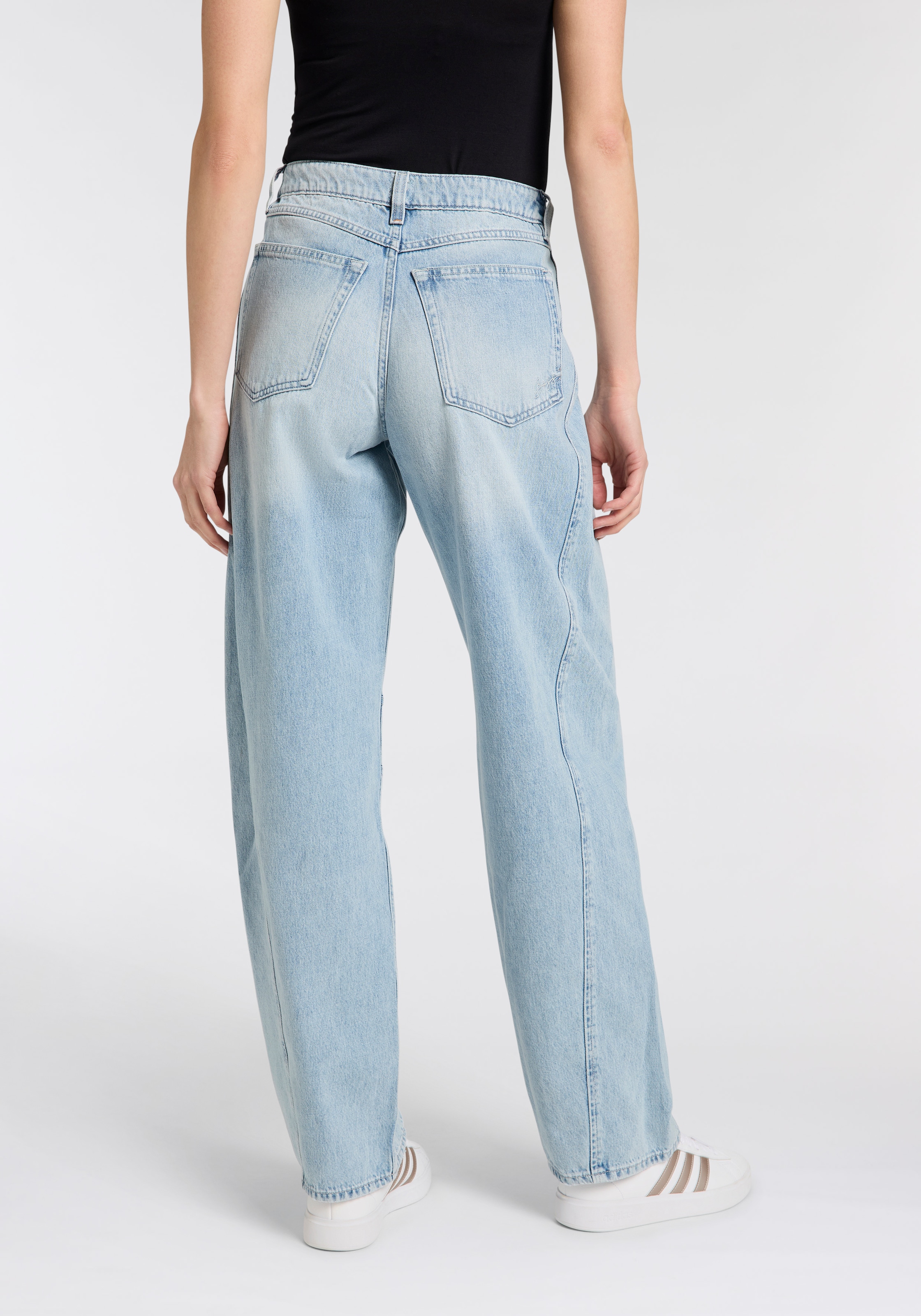 BOSS ORANGE High-waist-Jeans »Baloon High Rise Premium Damenmode«, im Balloon Fit, Abnäher
