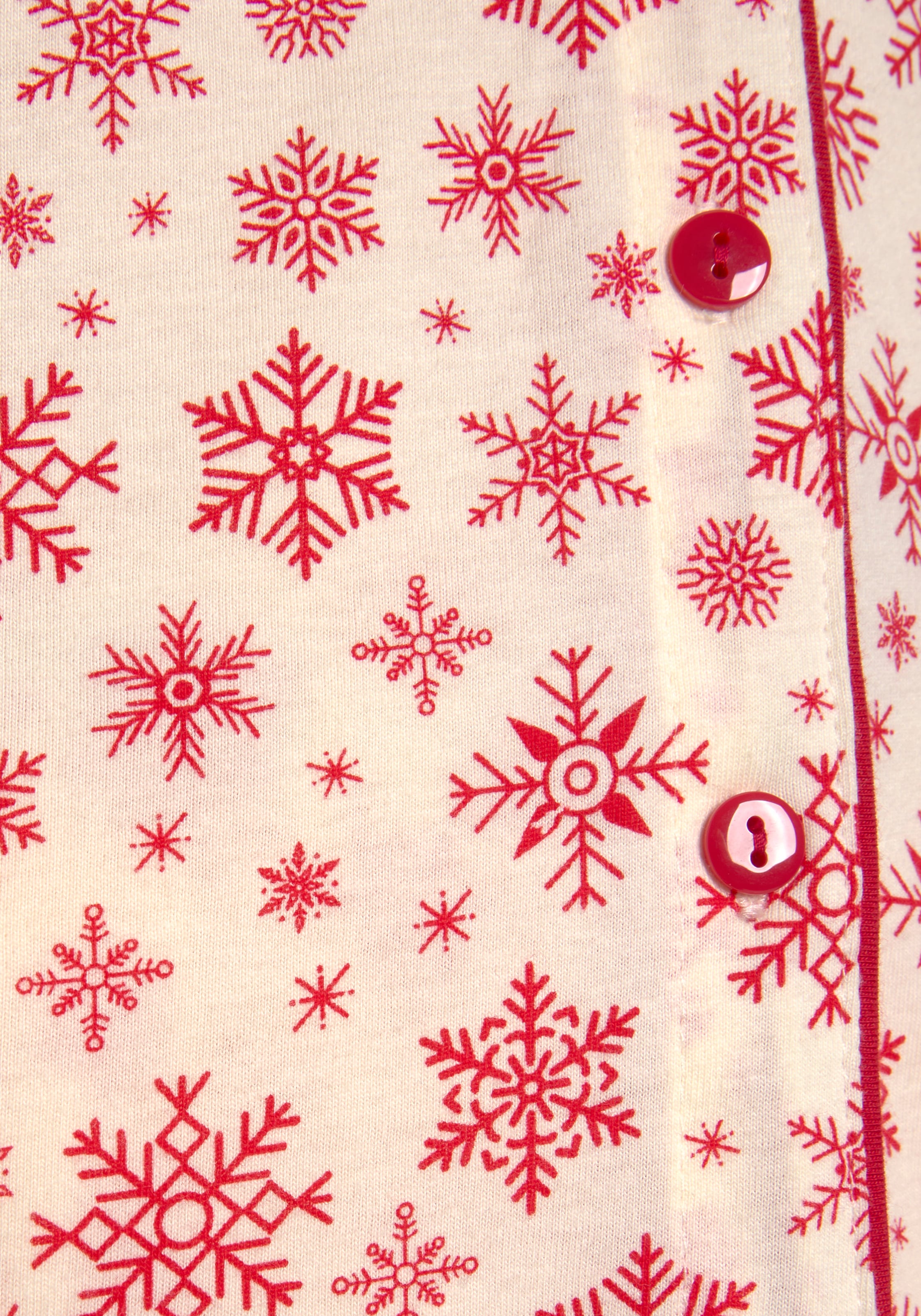 LASCANA Schlafanzug mit winterlichem Alloverprint