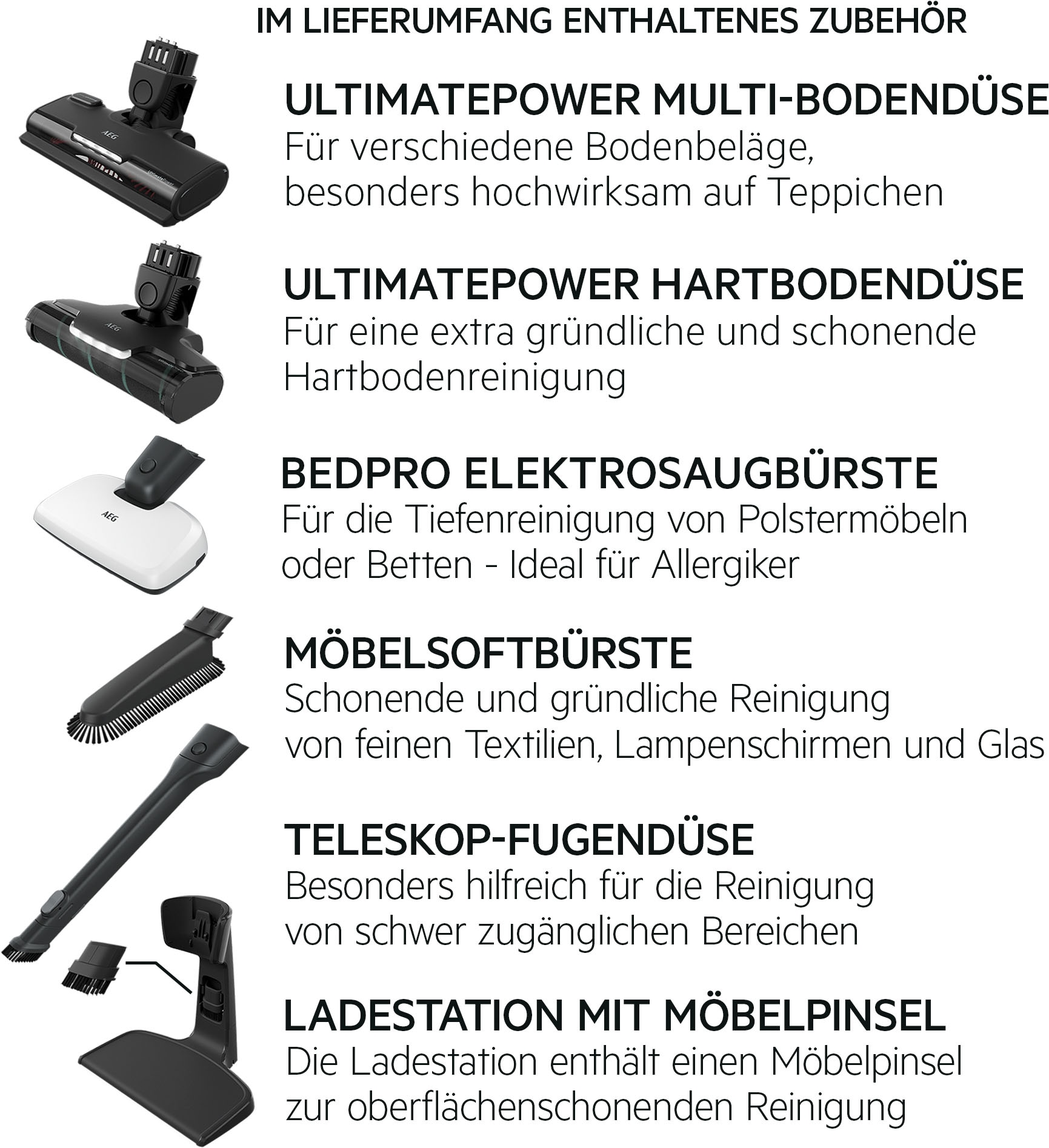 AEG Akku-Hand-und Stielstaubsauger »HYGIENIC 5000 AKKU-STAUBSAUGER (AS52H212XN)« 2in1, leise 79 dB(A), 58 % Recyclingmaterial, bis zu 50 Min. Laufzeit
