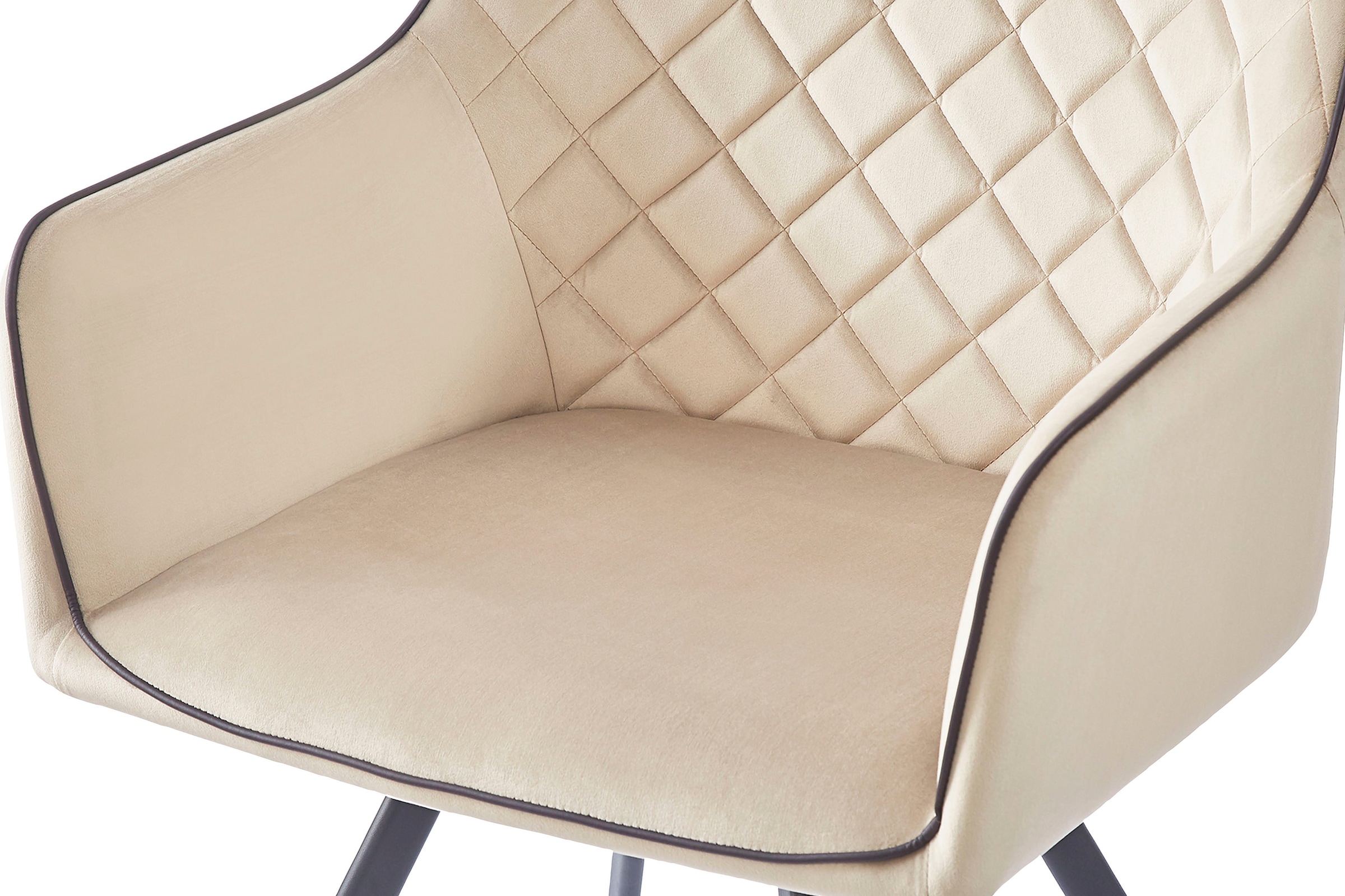 Kayoom Polsterstuhl »Stuhl Amber 125, Toller Stuhl aus Samt, mit Beinen aus Eisen«, 1 St., Toller Stuhl aus Samt, Glamour in Ihr Zuhause, mit Beinen aus Eisen