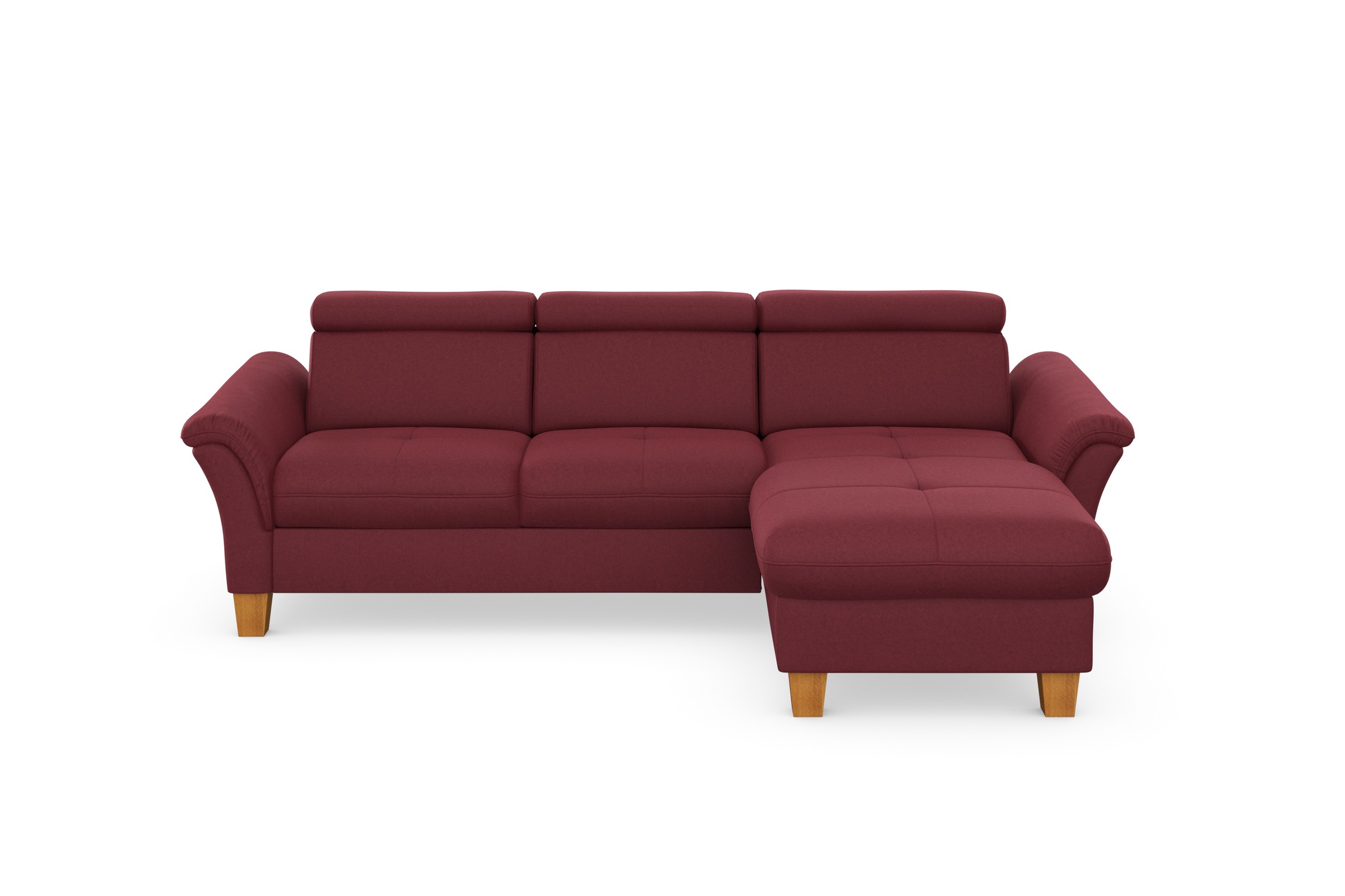 Home affaire Ecksofa »Lindgren L-Form«, wahlweise mit Bett mit klappbaren Rollen, Kasten und Kopfverstellung