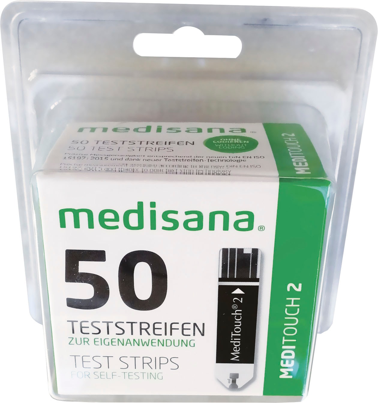 Medisana Blutzucker-Teststreifen »M79038«, (Packung), zur Blutzuckerselbstbestimmung mit Blutzuckermessgerät Meditouch 2