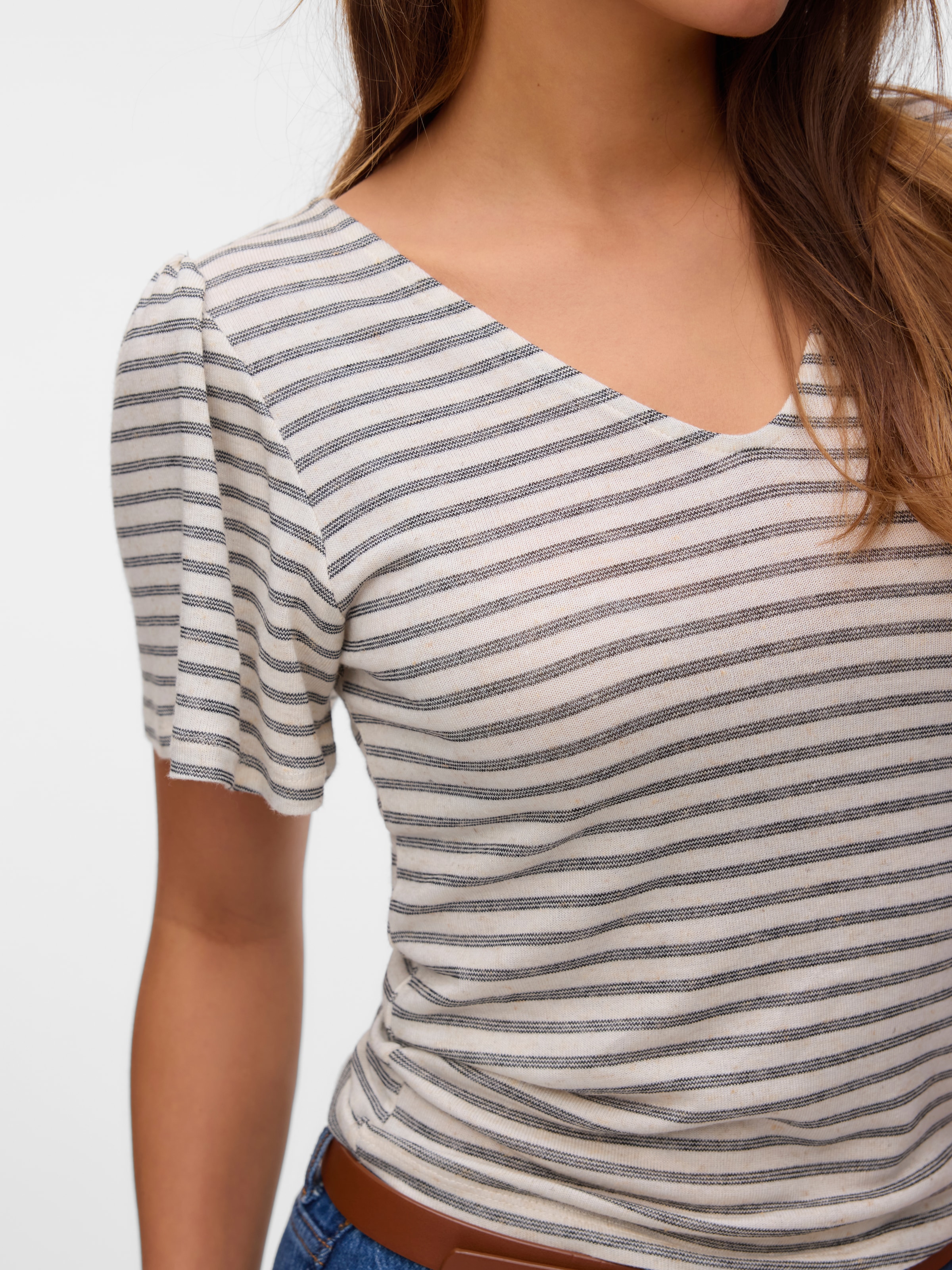 Vero Moda T-Shirt »VMGINA 2/4 SHORT TOP JRS GA NOOS«