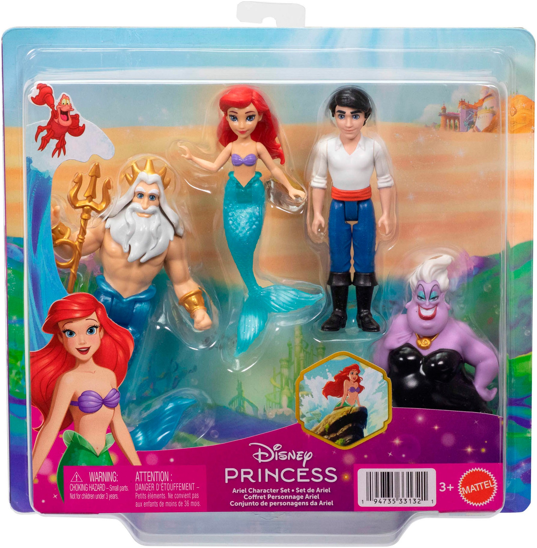 Mattel® Anziehpuppe »Disney Prinzessin, Kleine Puppen Arielle Pack«