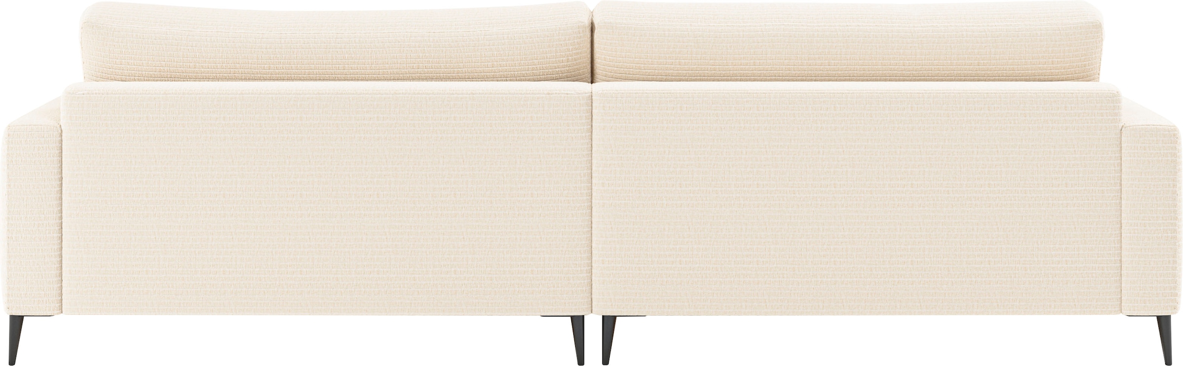 INOSIGN Ecksofa »Downtown, B/T/H: 272/190/84 cm L-Form«, weicher Sitzkomfort auch in Cord und Bouclé, incl. Zierkissen