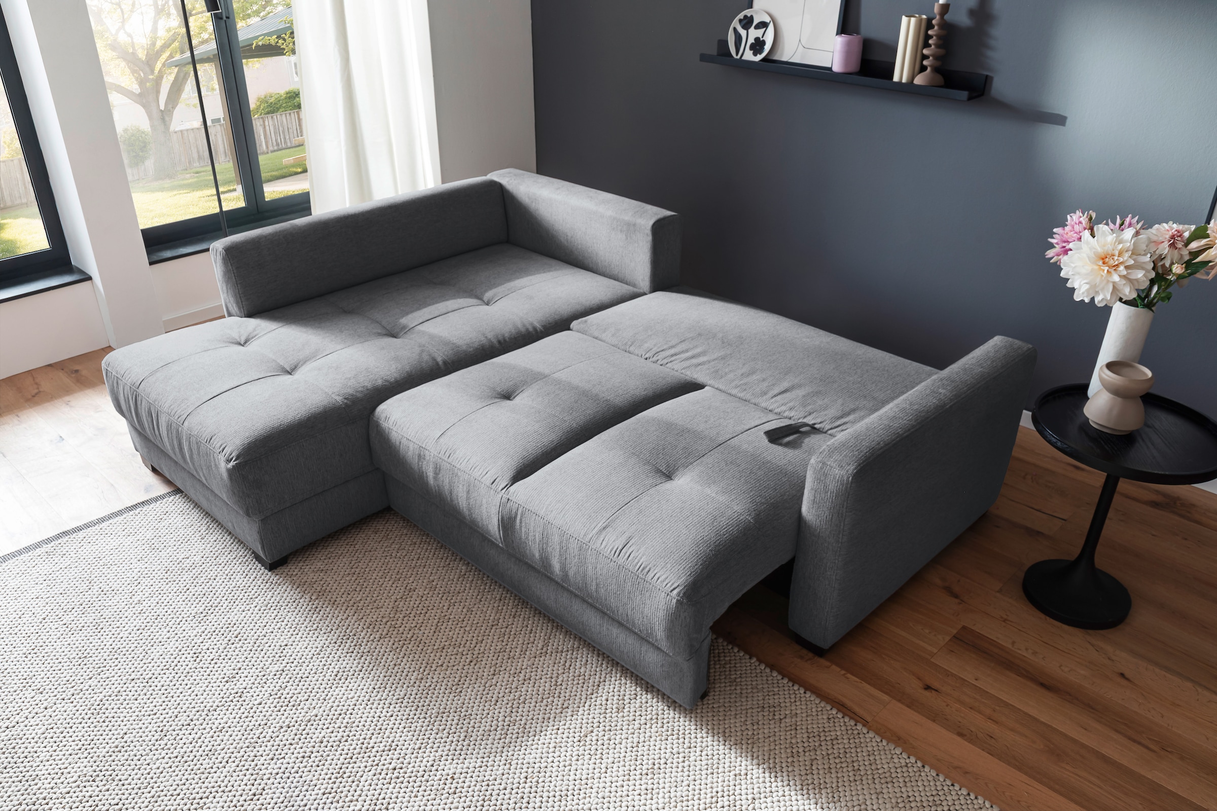 Mr. Couch Ecksofa »Pierre, L-Form mit Taschenfederkern«, mit DuraSpring-Taschenfederkern bis 140 kg belastbar