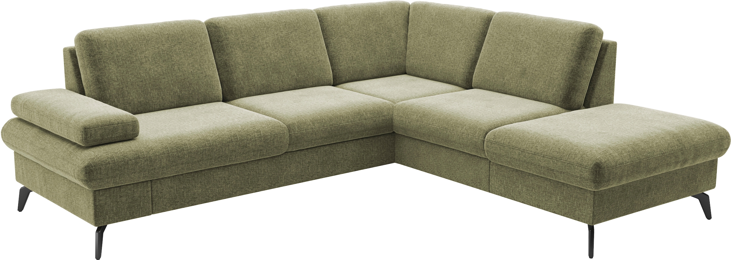 sit&more Ecksofa »Morris Jubi L-Form«, inkl. Armteilfunktion und 1 Zierkissen, wahlweise mit Bettfunktion