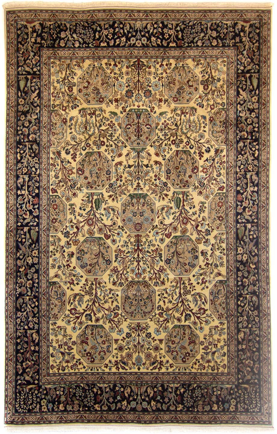 morgenland Wollteppich »Keshan Durchgemustert Beige chiaro 355 x 245 cm«, r günstig online kaufen