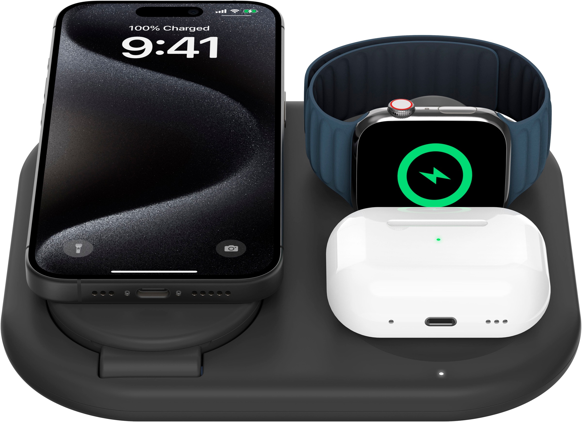 Belkin Wireless Charger »BoostCharge 3-in-1 15 W magnetisch, einklappbar«