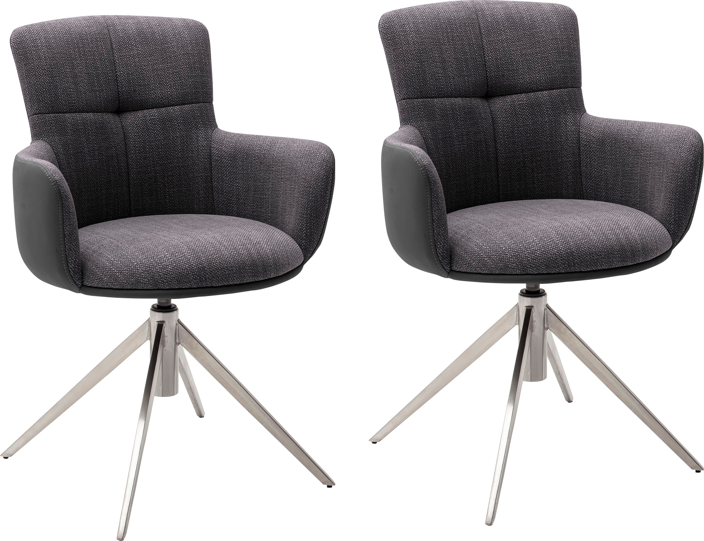 MCA furniture Esszimmerstuhl »Mecana«, (Set), 2 St., 2er Set Materialmix, S günstig online kaufen