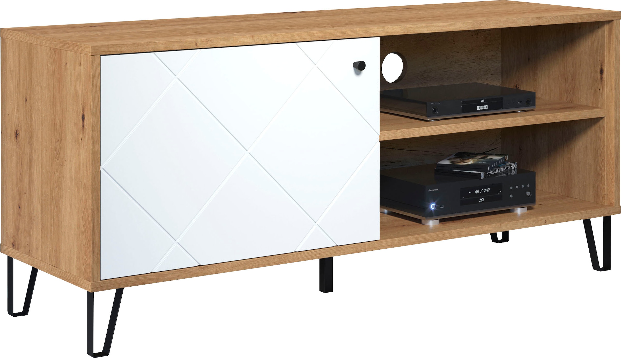 PLACES OF STYLE Lowboard »Tarragona TV-Kommode« TV-Unterteil mit 1 Tür & 2 günstig online kaufen