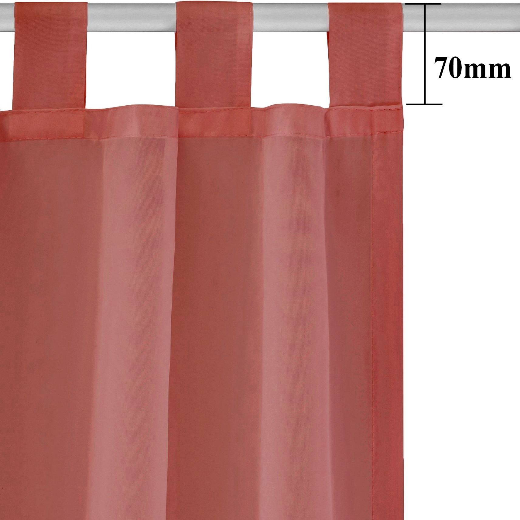 my home Gardine »XANA mit Ösen, Kräuselband oder Schlaufen«, (1 St.), Bestseller, einfarbig, 1 bzw. 2 Schals, pflegeleicht, Schal