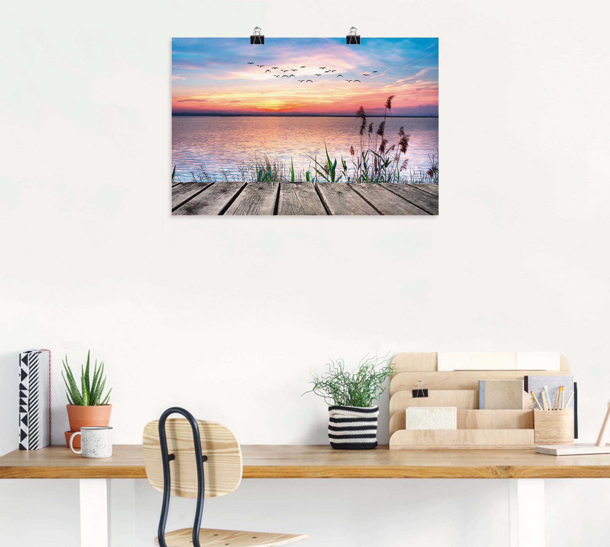 Artland Wandbild »Der See in den Farben der Wolken«, Gewässer, (1 St.), als günstig online kaufen