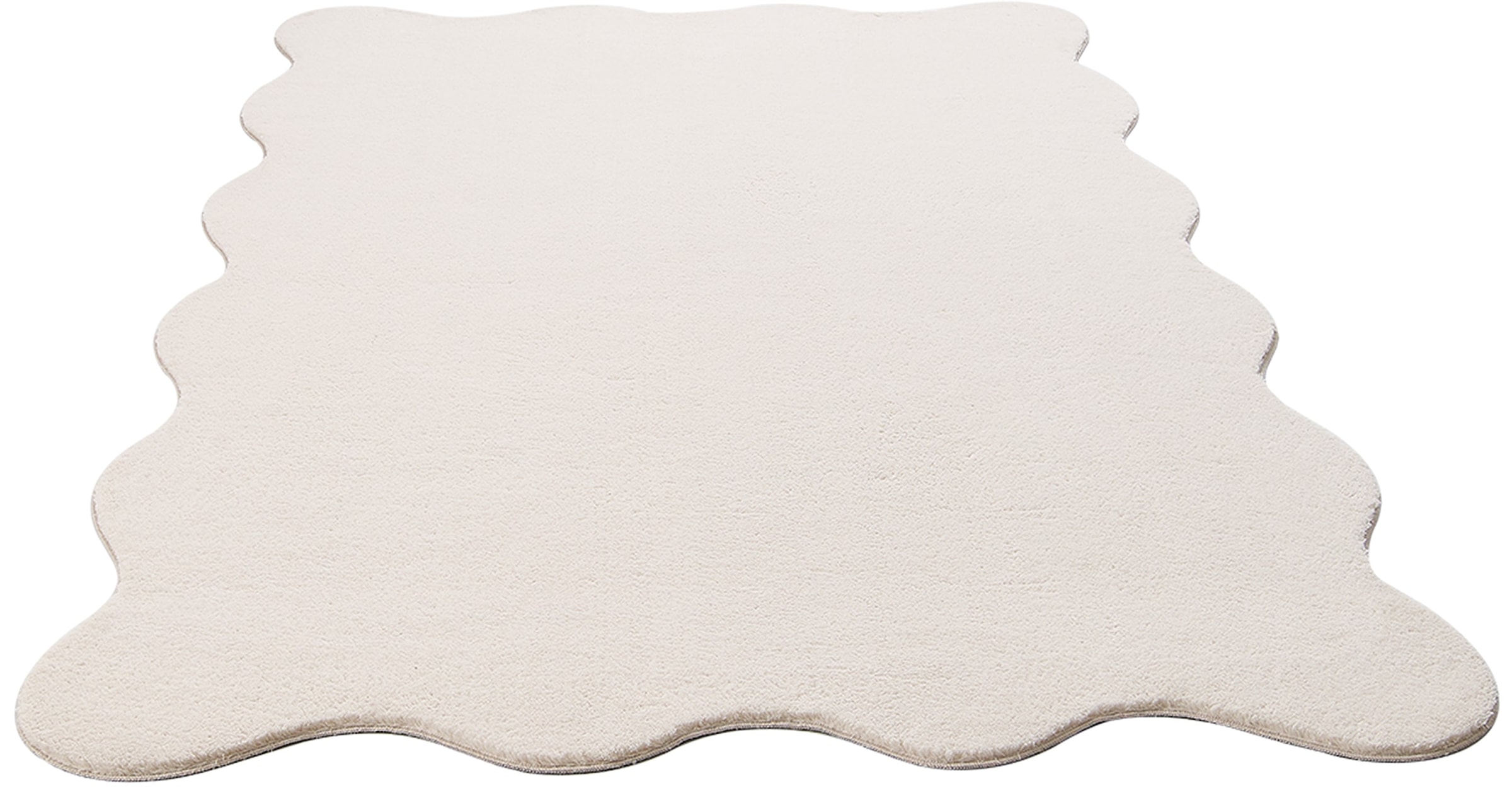 the carpet Teppich »Relax Scallop kuschelig & Super Soft,« wellenförmig Anti-Rutsch Unterseite, Waschbar bis 30 Grad, Felloptik,