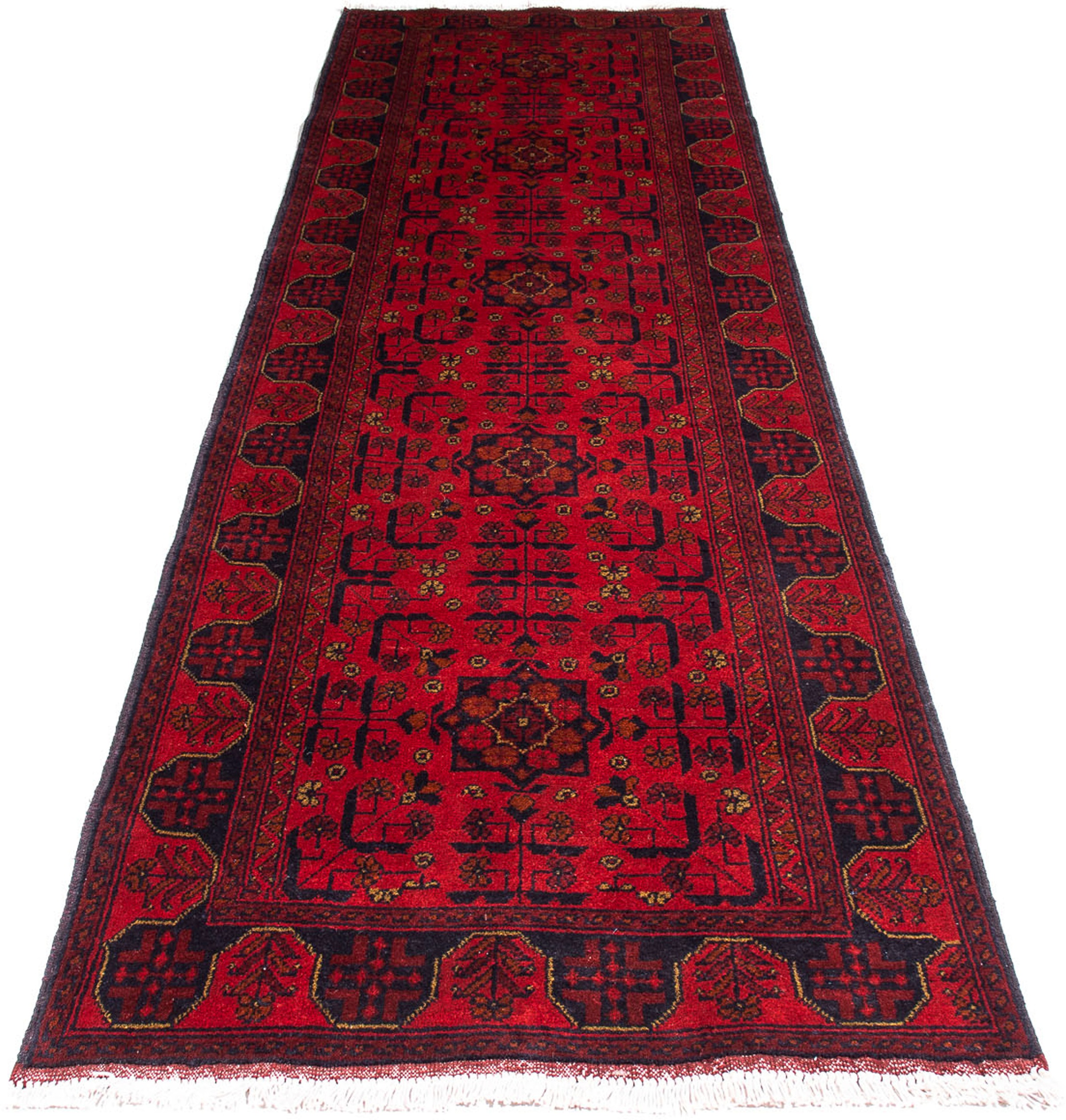 morgenland Orientteppich »Afghan - Kunduz - 294 x 82 cm - dunkelrot«, recht günstig online kaufen
