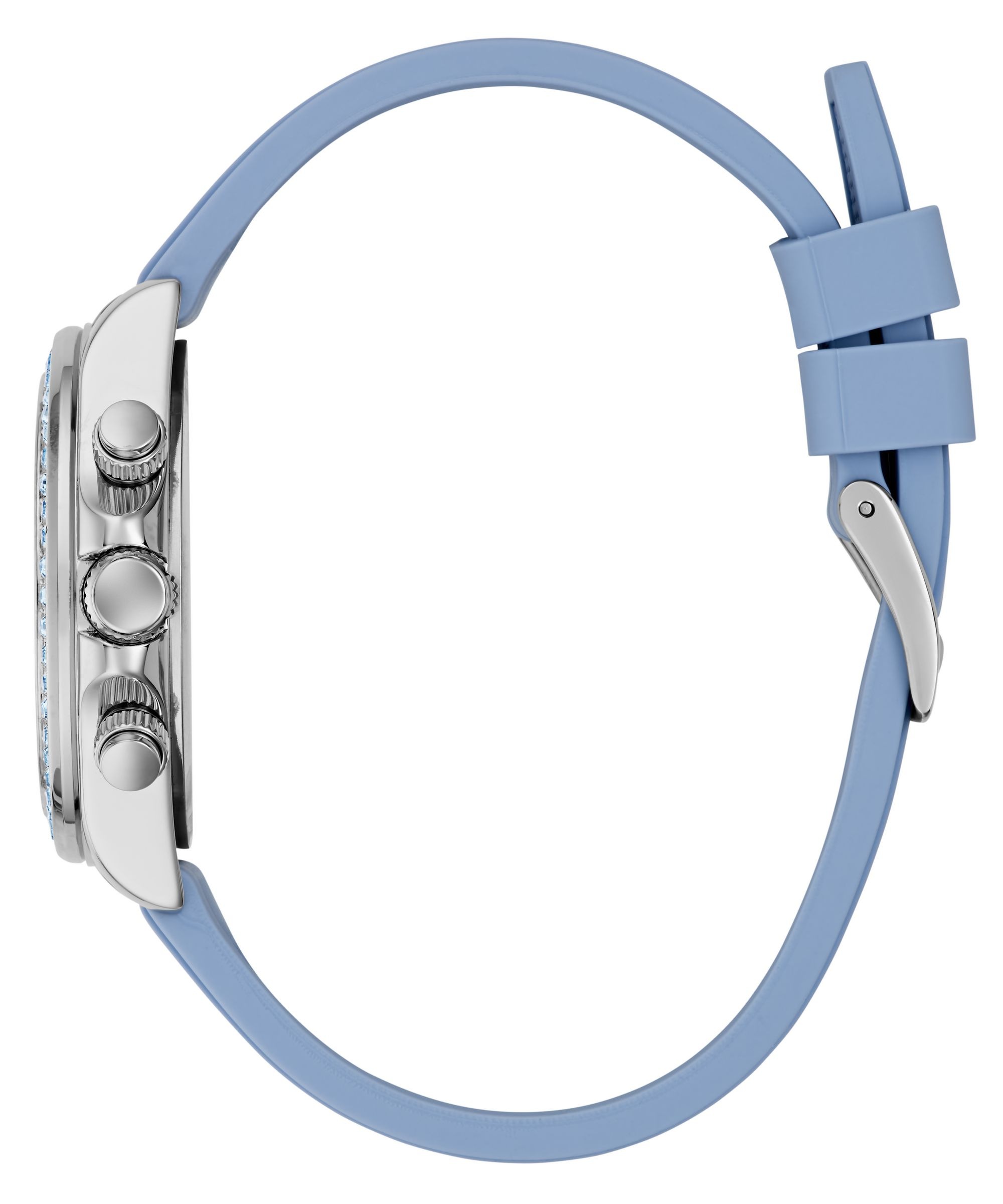 Guess Multifunktionsuhr »VICTORIA« Quarzuhr, Armbanduhr, Damenuhr, Silikonarmband, analog, Wochentag, Tag