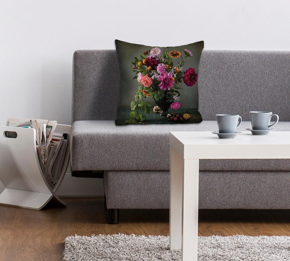 queence Dekokissen »»Blumenstrauß««, Kissenhülle ohne Füllung, 1 Stück günstig online kaufen