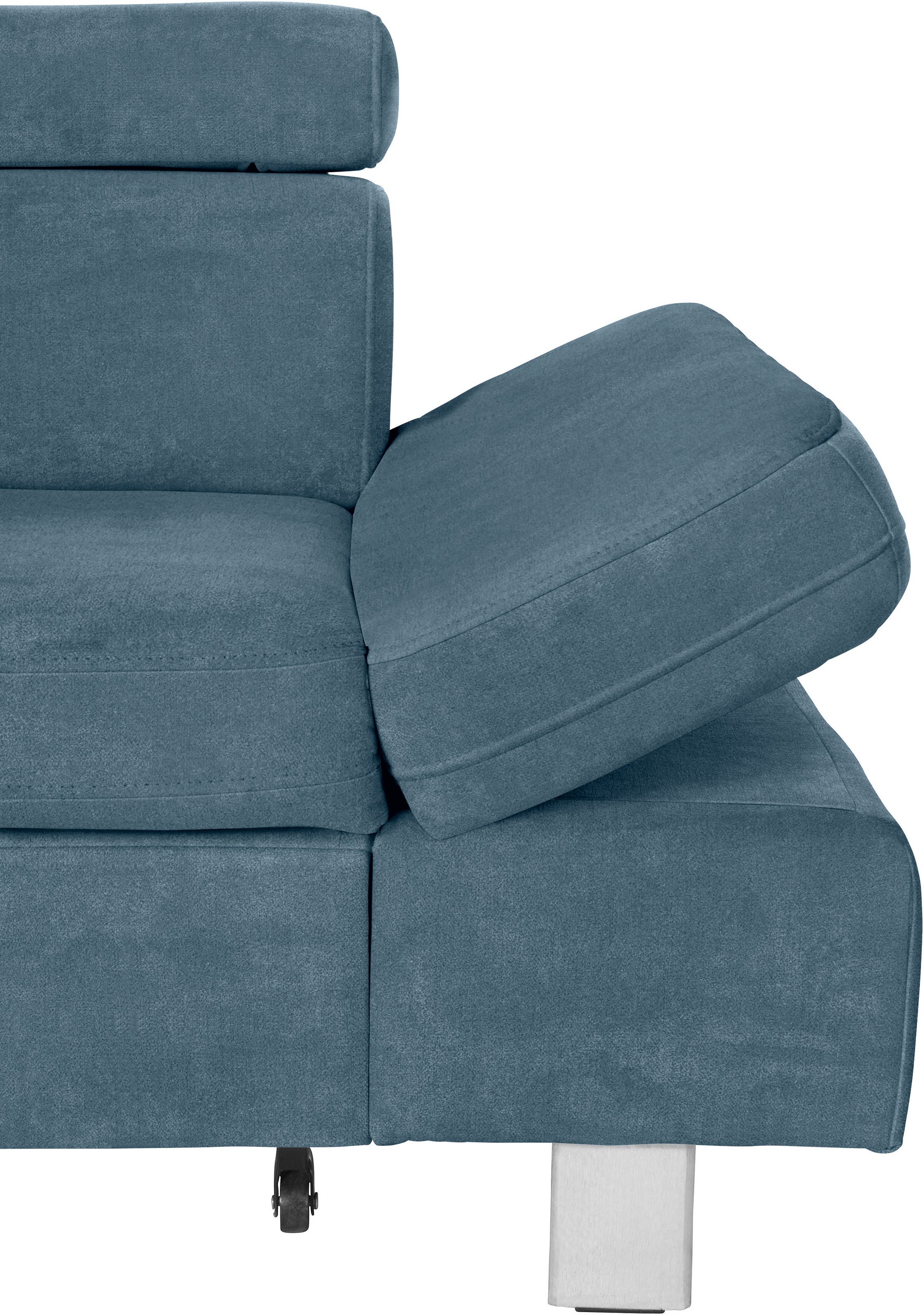 exxpo - sofa fashion Ecksofa »Fiji, hochwertige Detailverarbeitung im Sitz und Rücken, L-Form«, bequem durch Kopf- und Armteilverstellung, wahlweise mit Bettfunktion