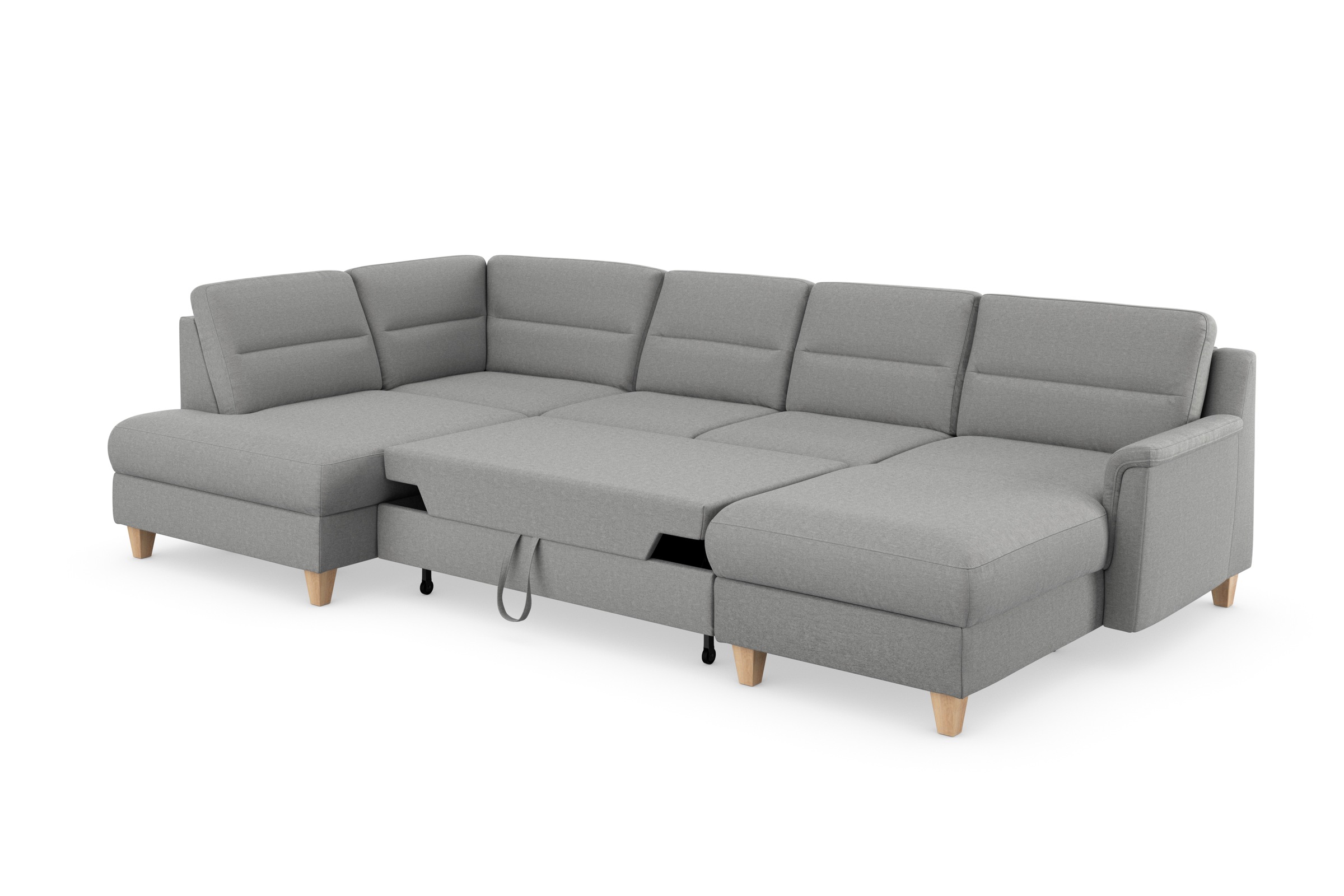 sit&more Wohnlandschaft »Farö U-Form«, inklusive Federkern, wahlweise mit Bettfunktion und Bettkasten