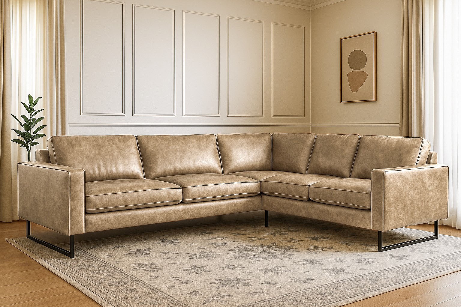 Places of Style Ecksofa »Pinto, XXL, 250/290 cm, langer Schenkel, Ottomane« günstig online kaufen