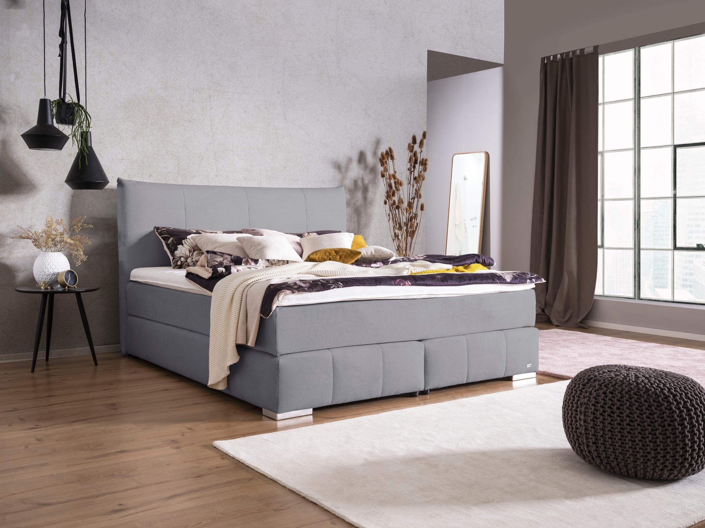 alina Boxspringbett »Luga«, 188 cm breit, inkl. Matratze und Komfortschaum-Topper